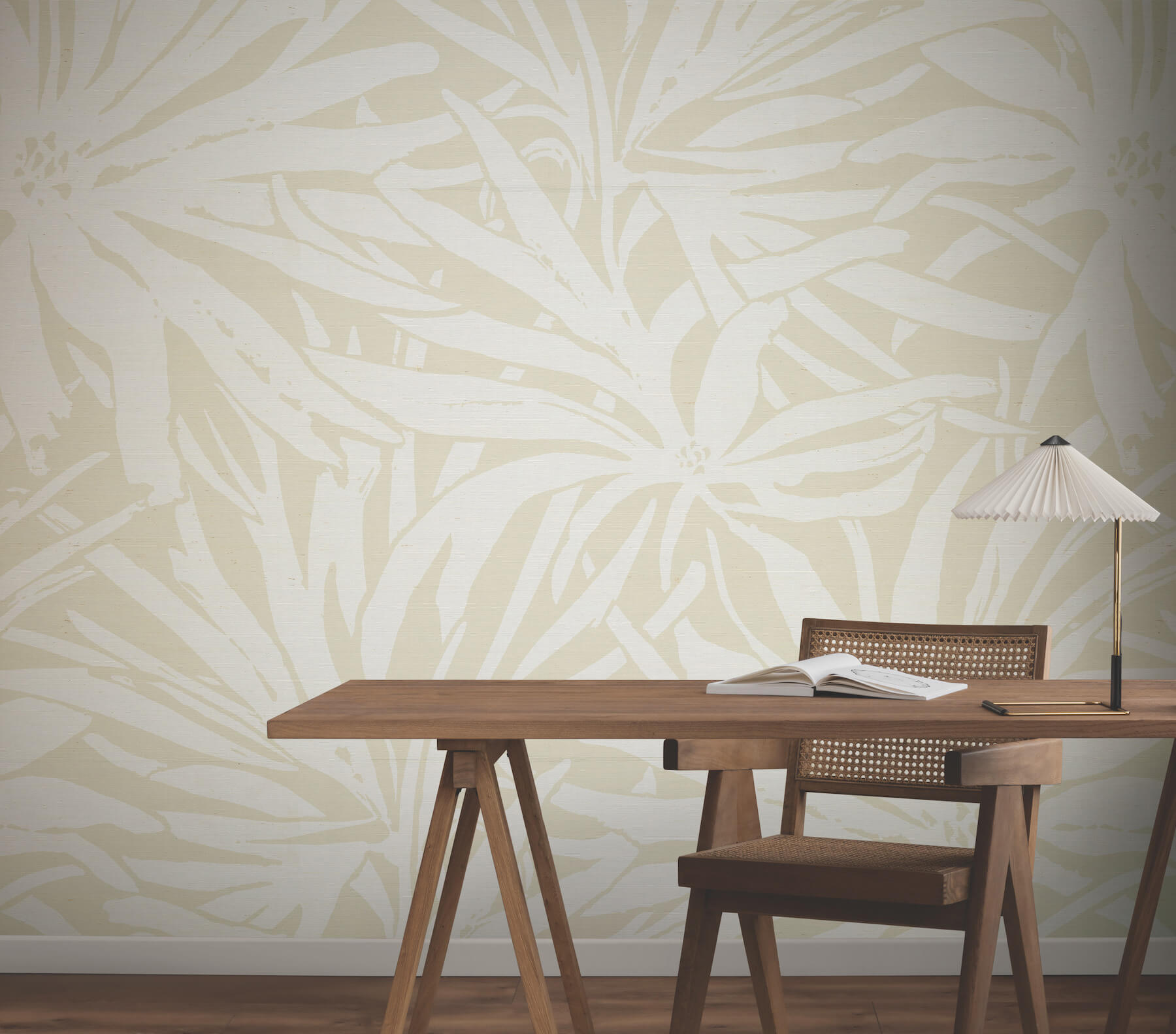 Floral Canopy Beige Mural