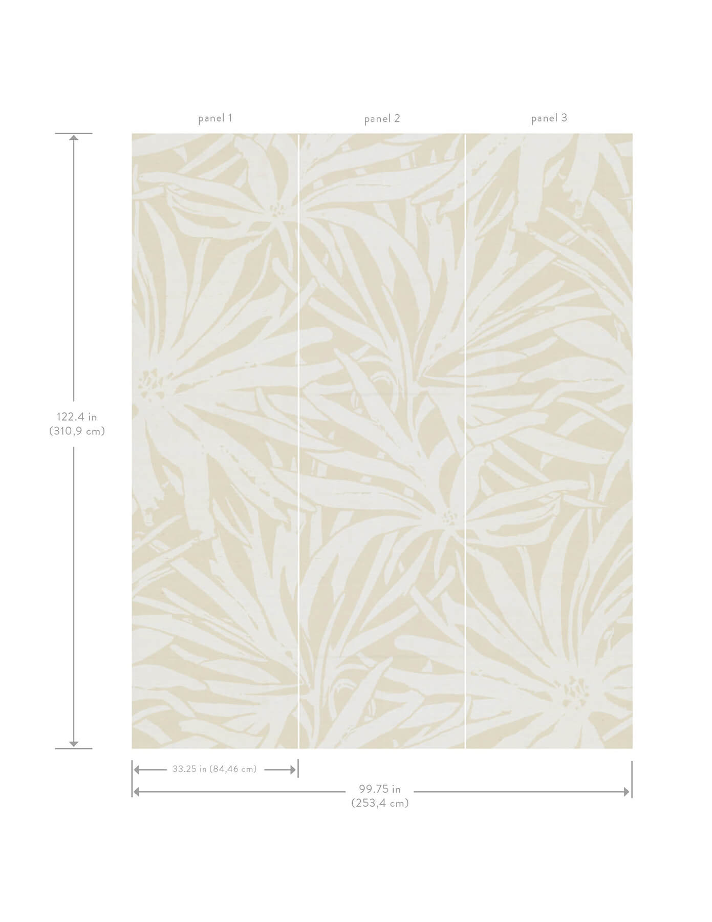 Floral Canopy Beige Mural