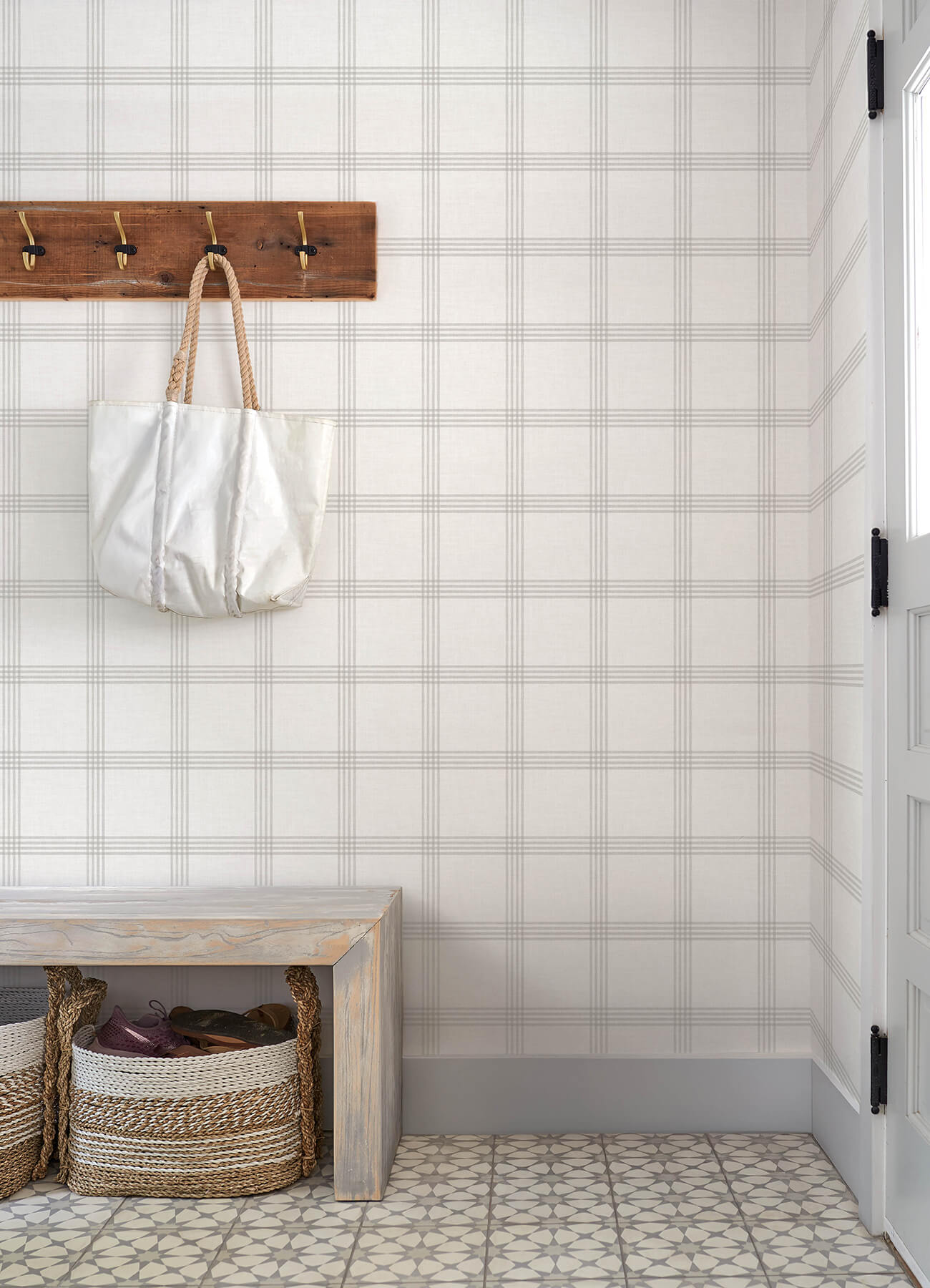 Twain Dove Plaid Wallpaper
