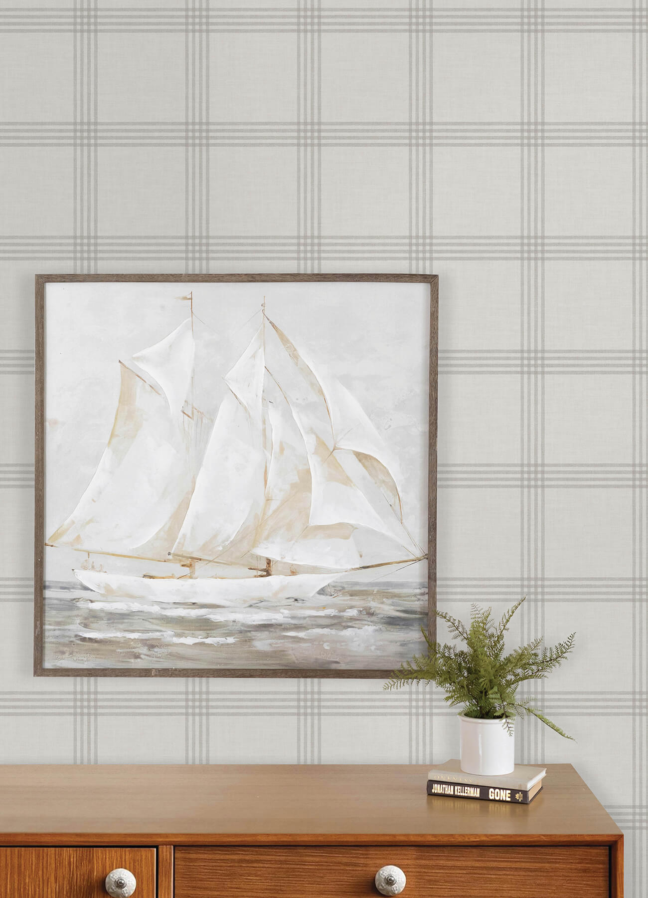 Twain Dove Plaid Wallpaper