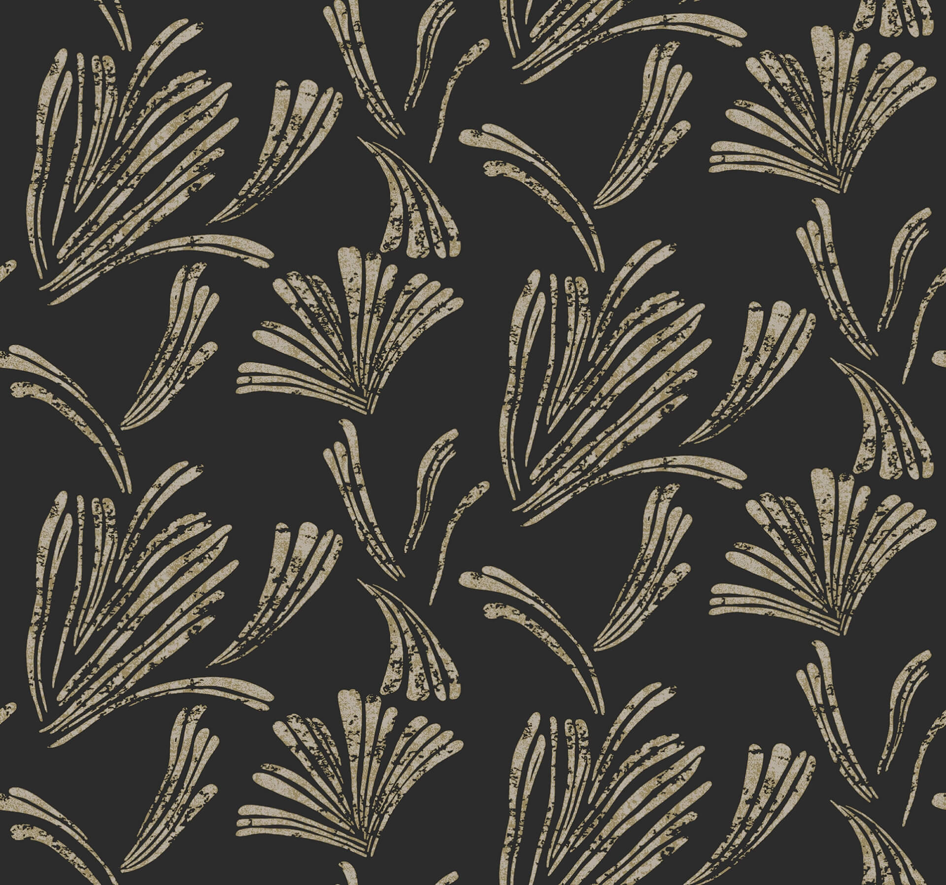 Ermine Black Abstract Wallpaper