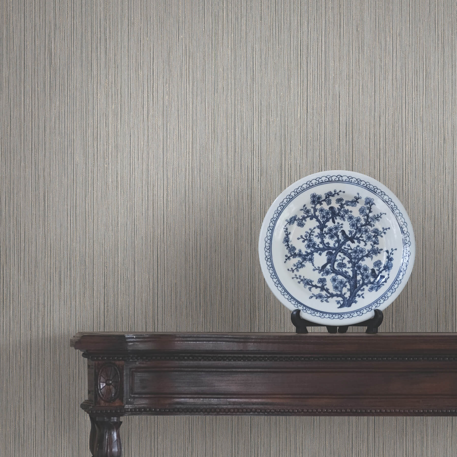 Atticus Grey String Wallpaper