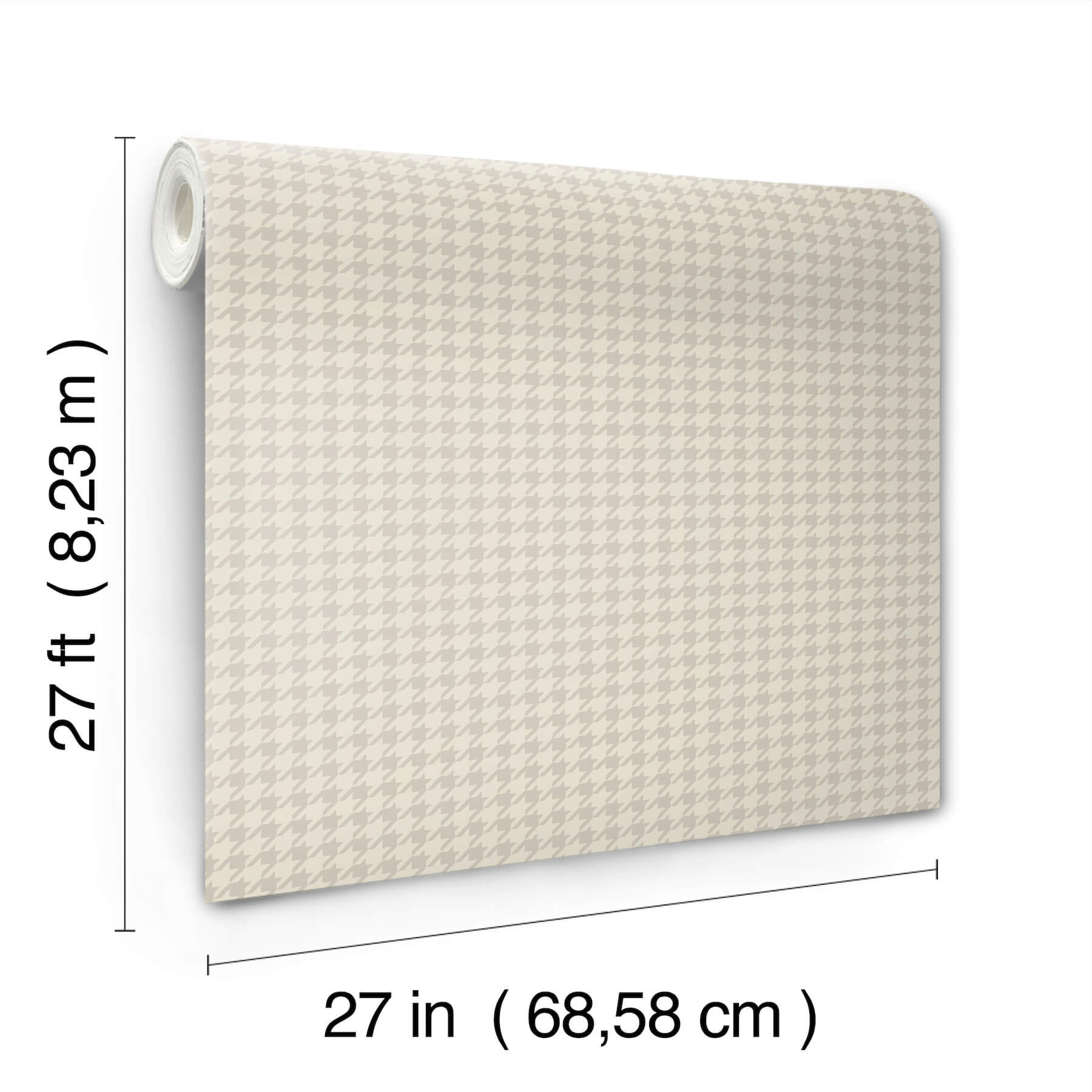 Watson Light Grey Houndstooth Wallpaper
