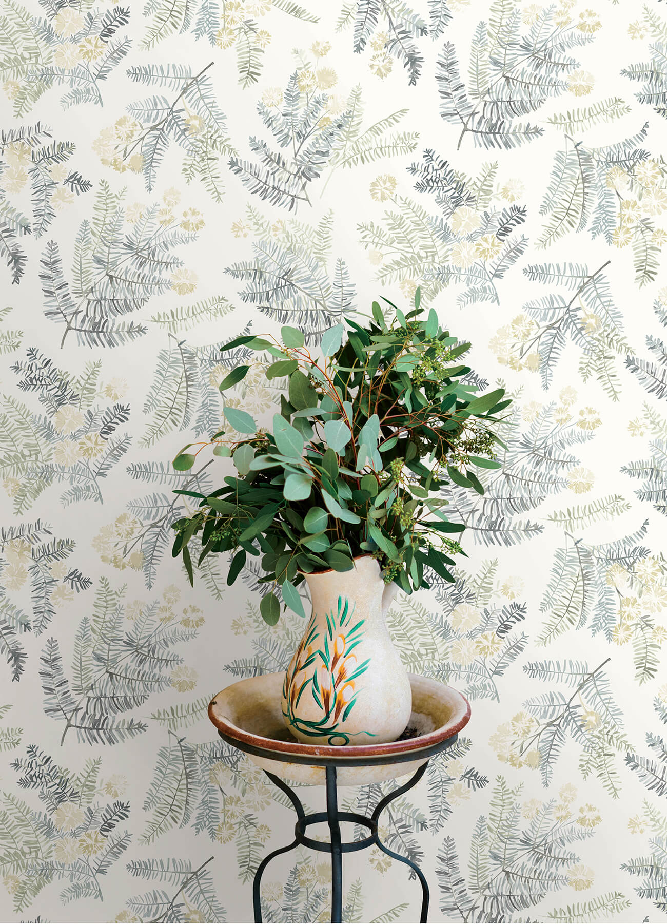 Frith Sea Green Botanical Wallpaper