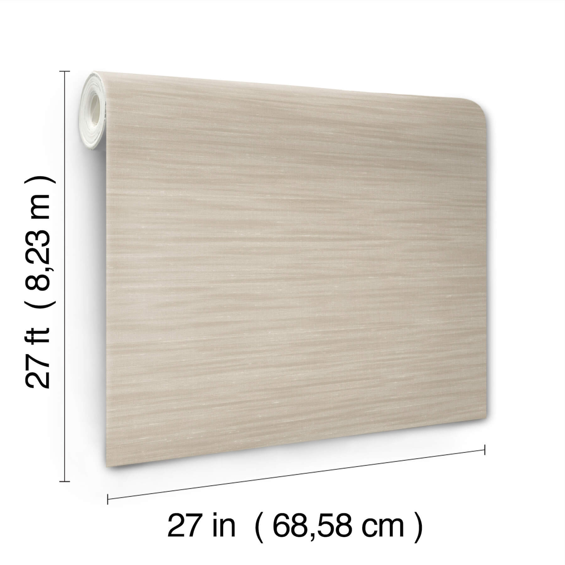 Sari Silk Beige Faux Fabric Wallpaper