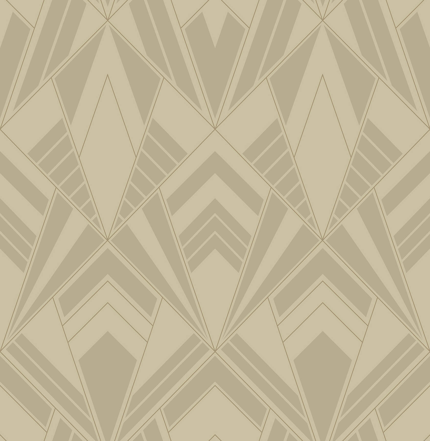 Allenby Khaki Flocked Wallpaper