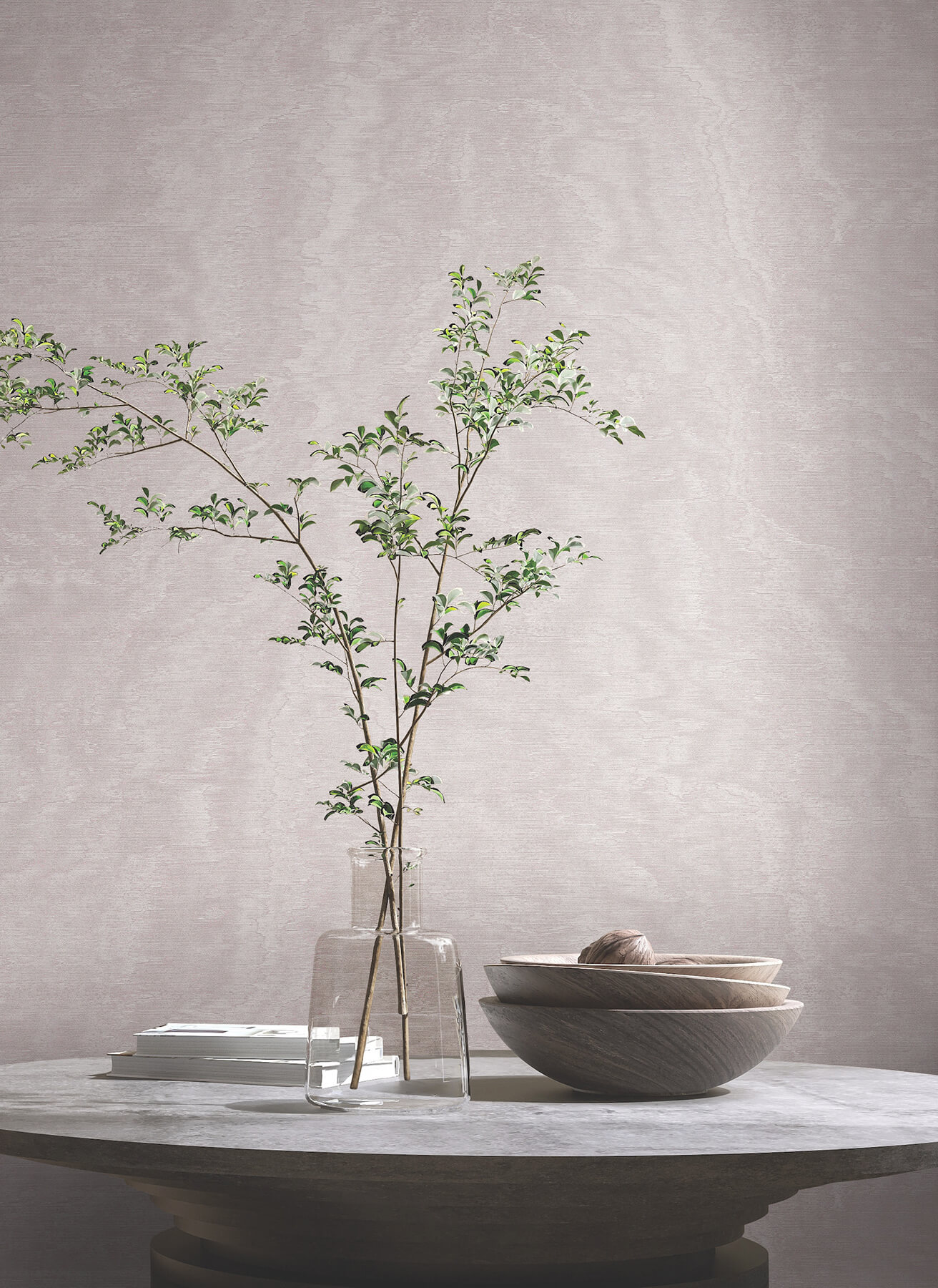 Shimmering Moire Dove Textured Wallpaper