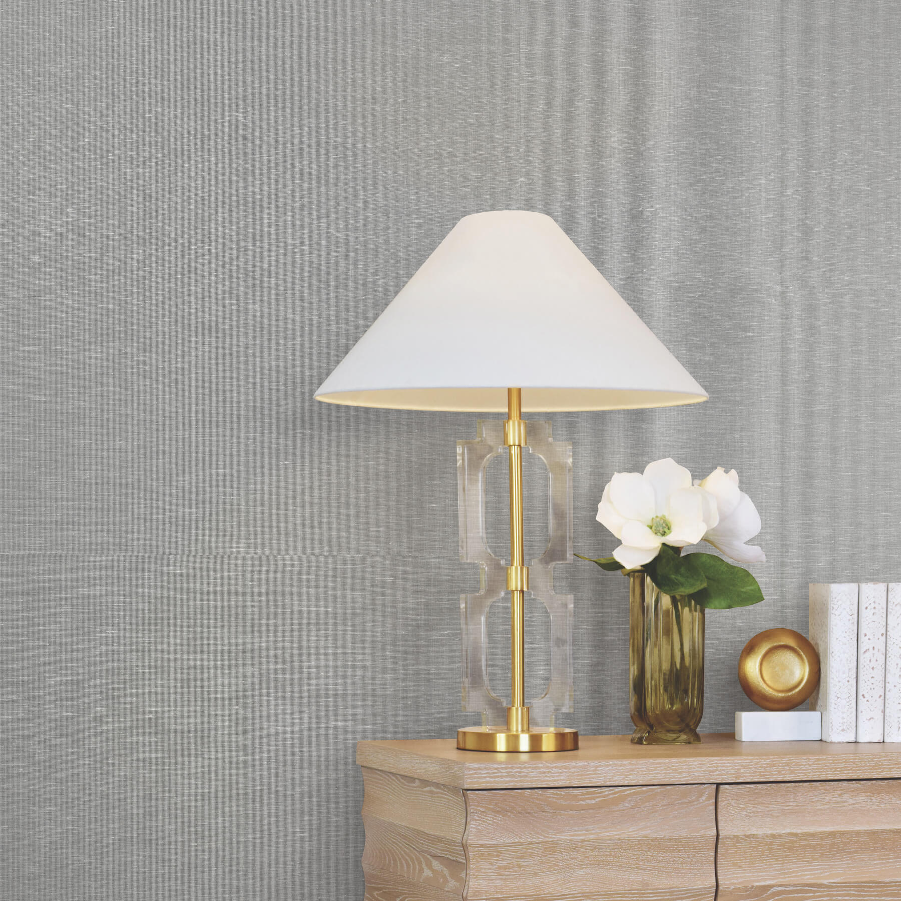 Hempfield Weave Charcoal Loomed Wallpaper