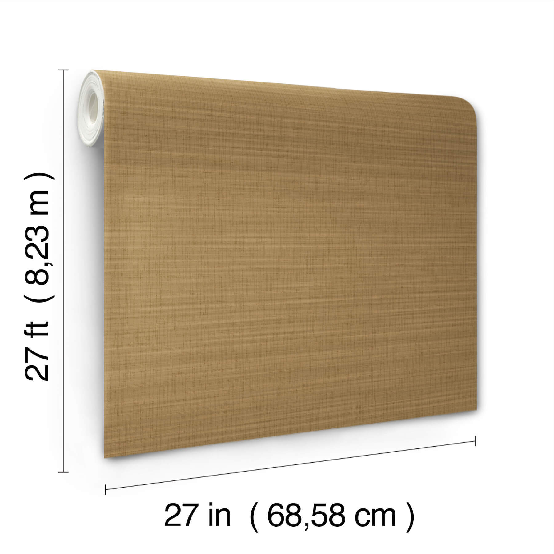 Down To Earth Brass Striated Wallpaper