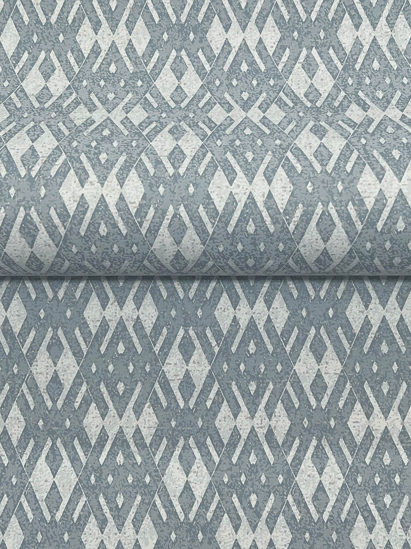 Radcliffe Blue Diamond Motif Wallpaper
