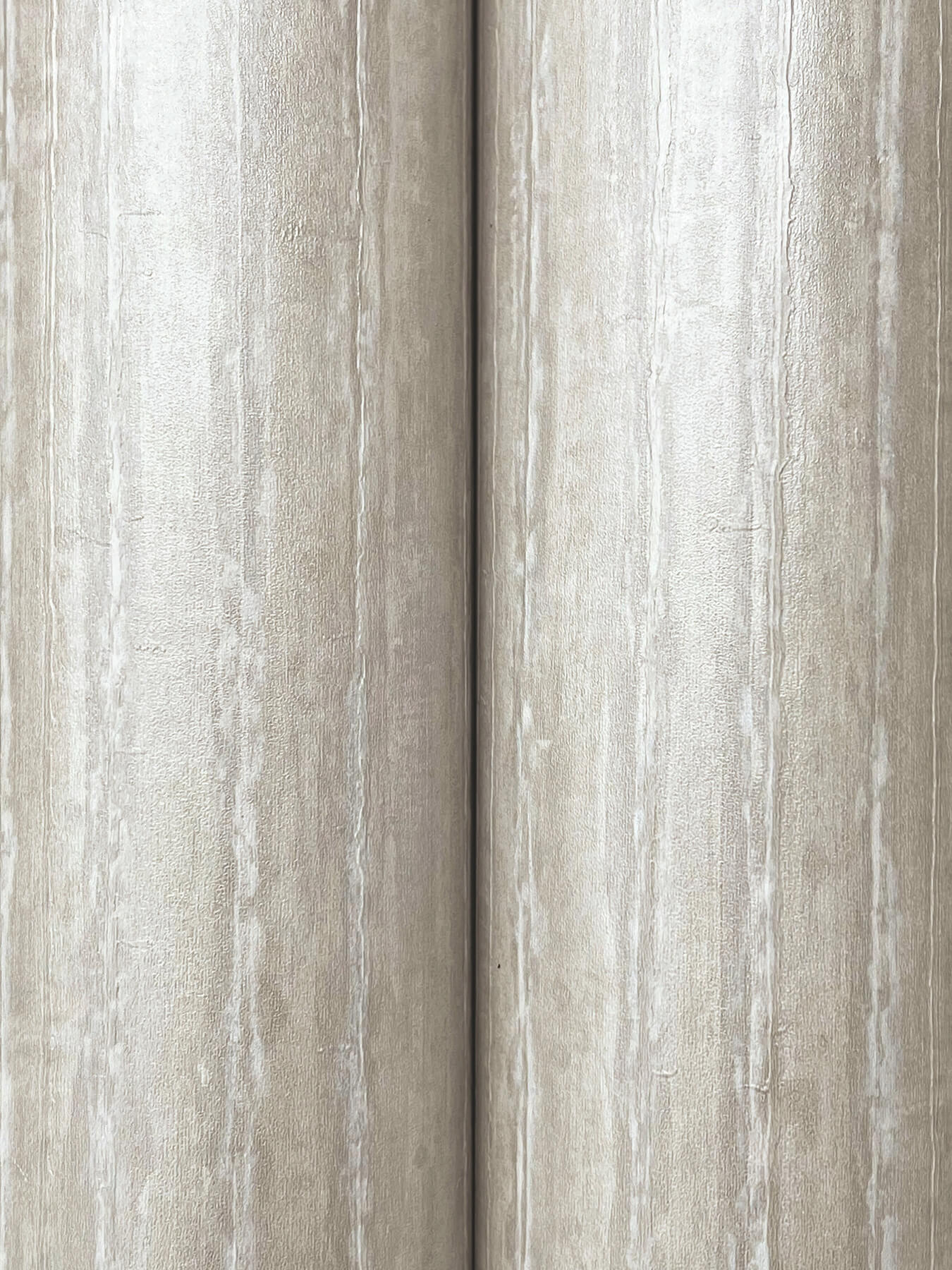 Precious Metal Silver Corrugated Wallpaper