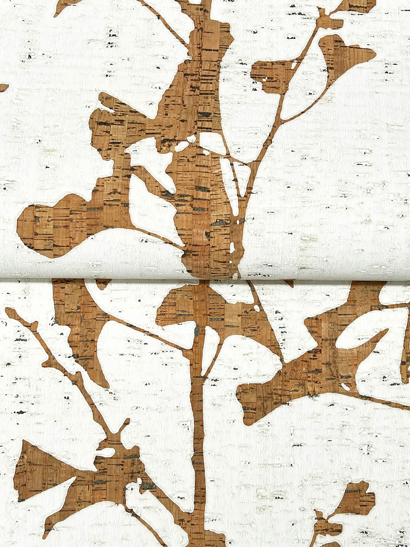 124-ginkgo-silhouette-light-brown-cork-wallpaper-4.jpg Ginkgo Silhouette Light Brown Cork Wallpaper