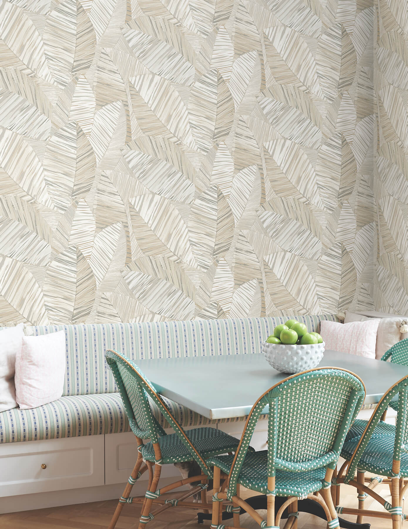 Crown Canopy Neutral Palm Peel  Stick Wallpaper