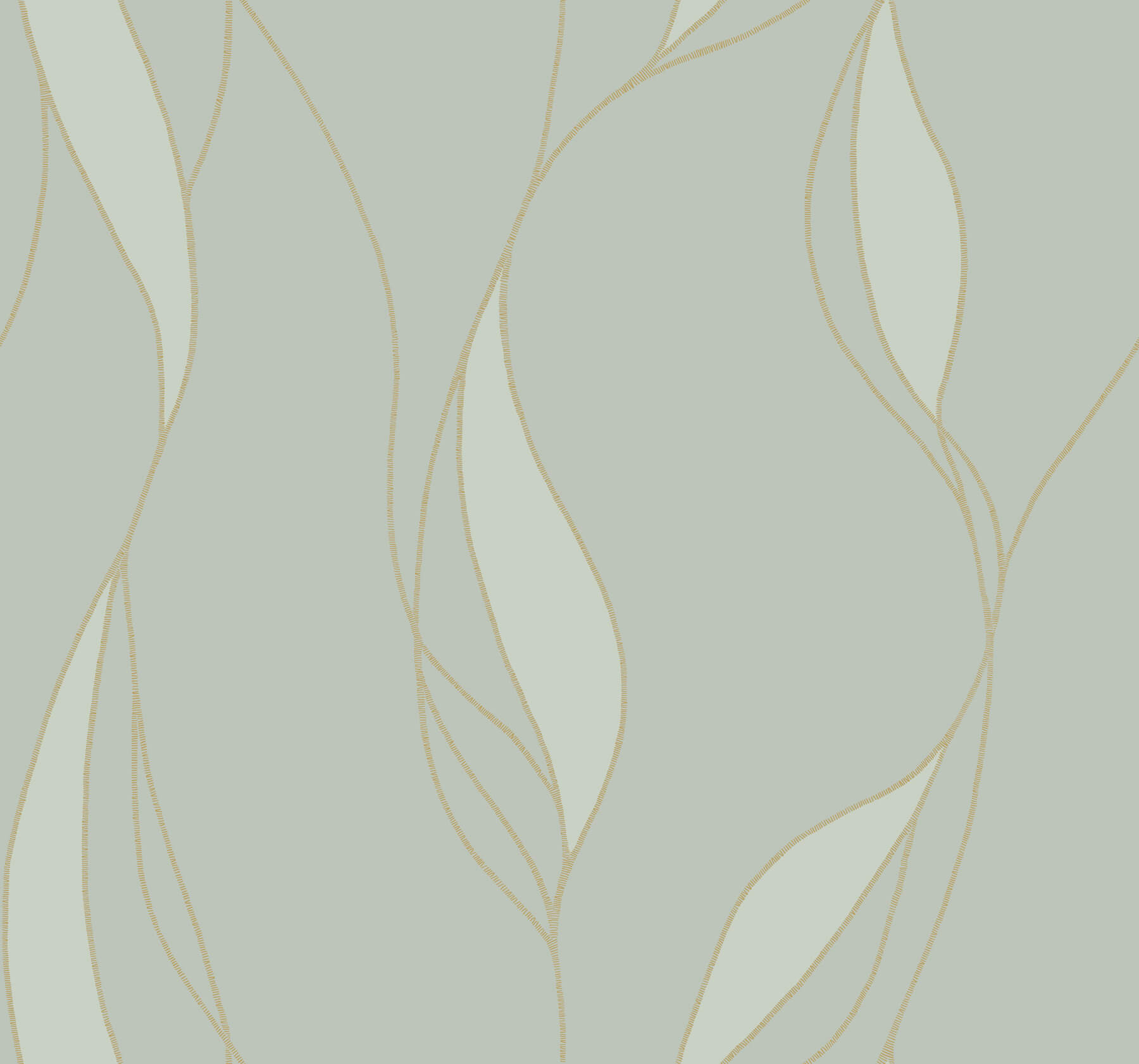 Society Hill Mint Abstract Leaf Wallpaper