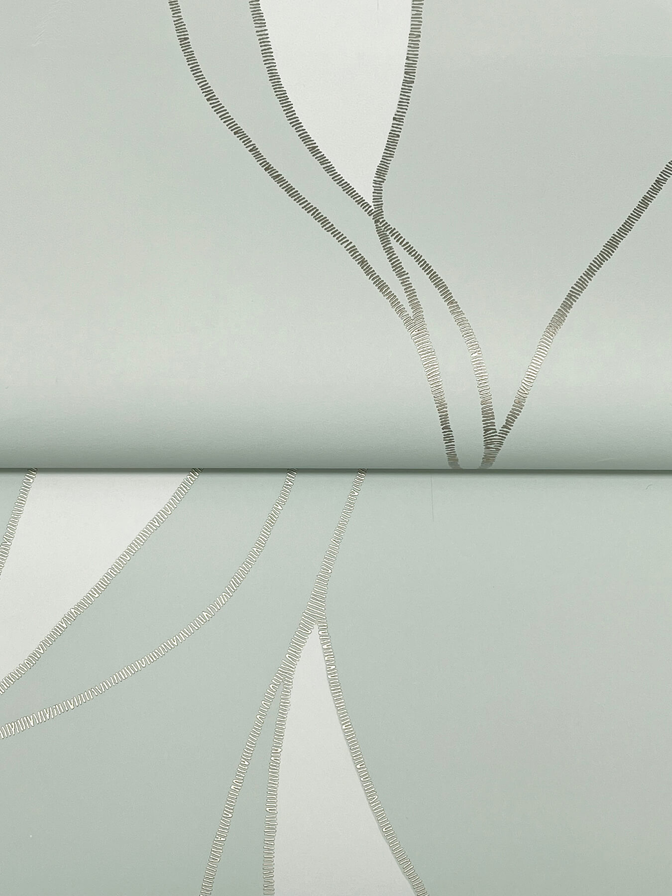 Society Hill Mint Abstract Leaf Wallpaper