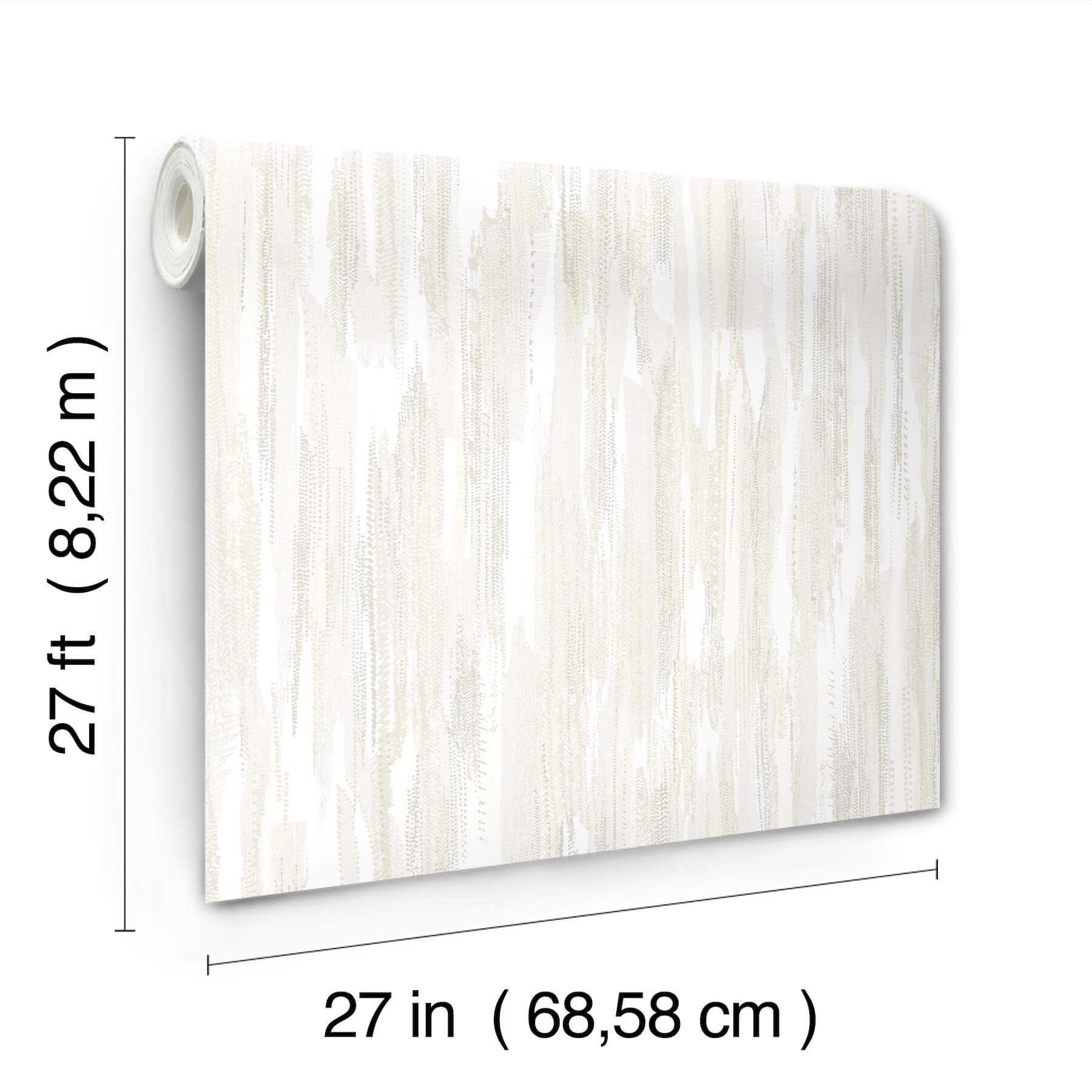 Tribeca White Texture Stripe Wallpaper