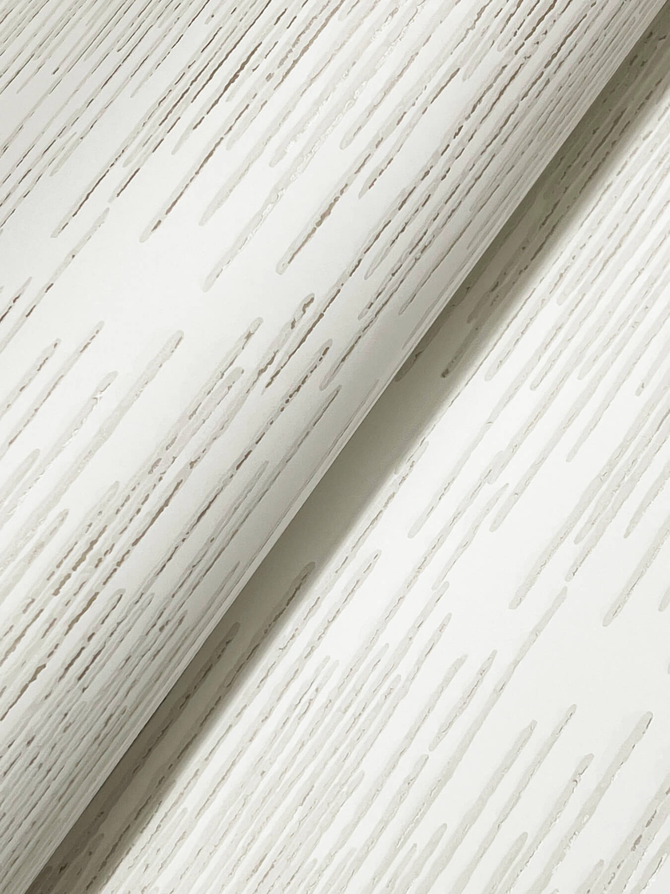 Operetta White Metallic Columns Wallpaper