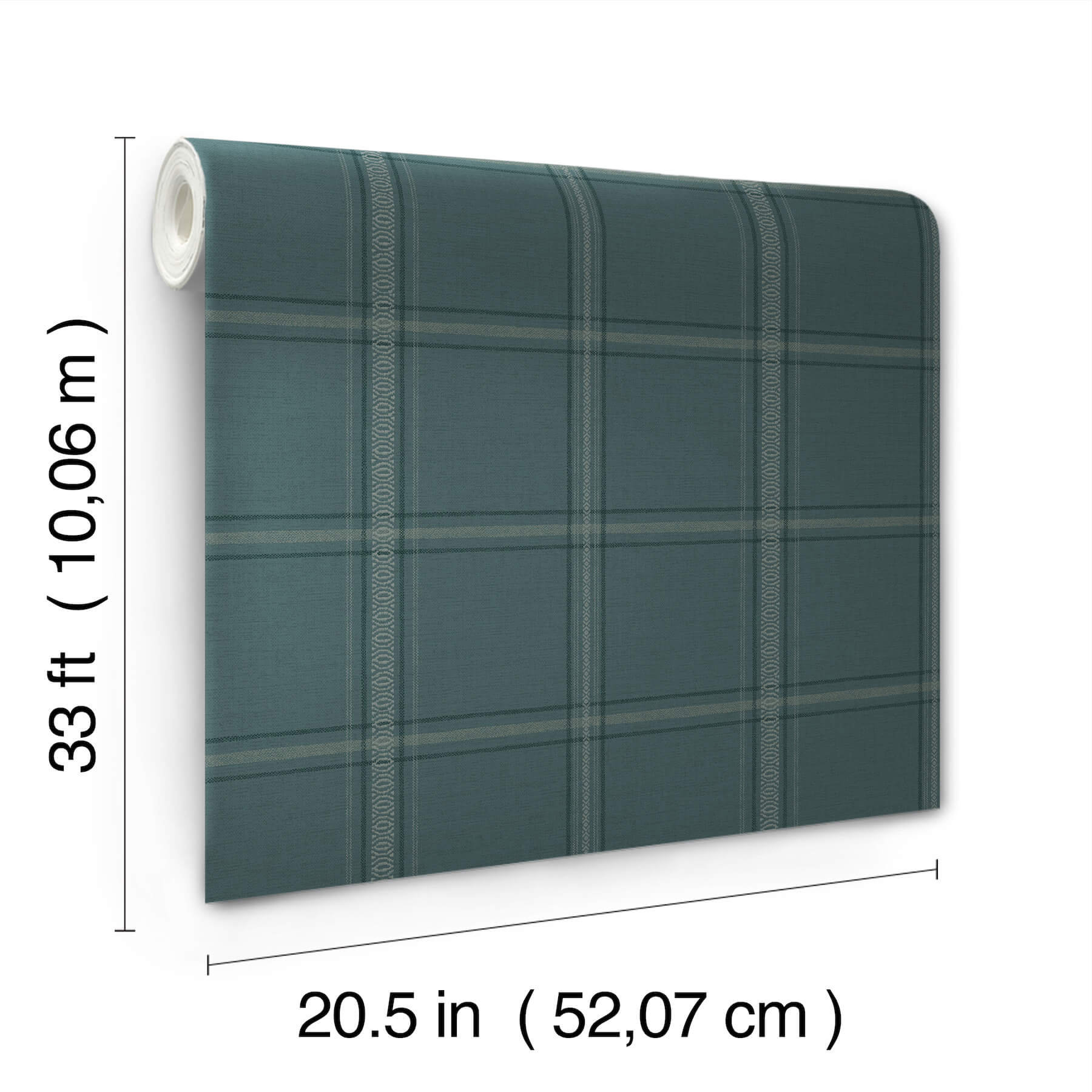 Auberge Teal Plaid Wallpaper
