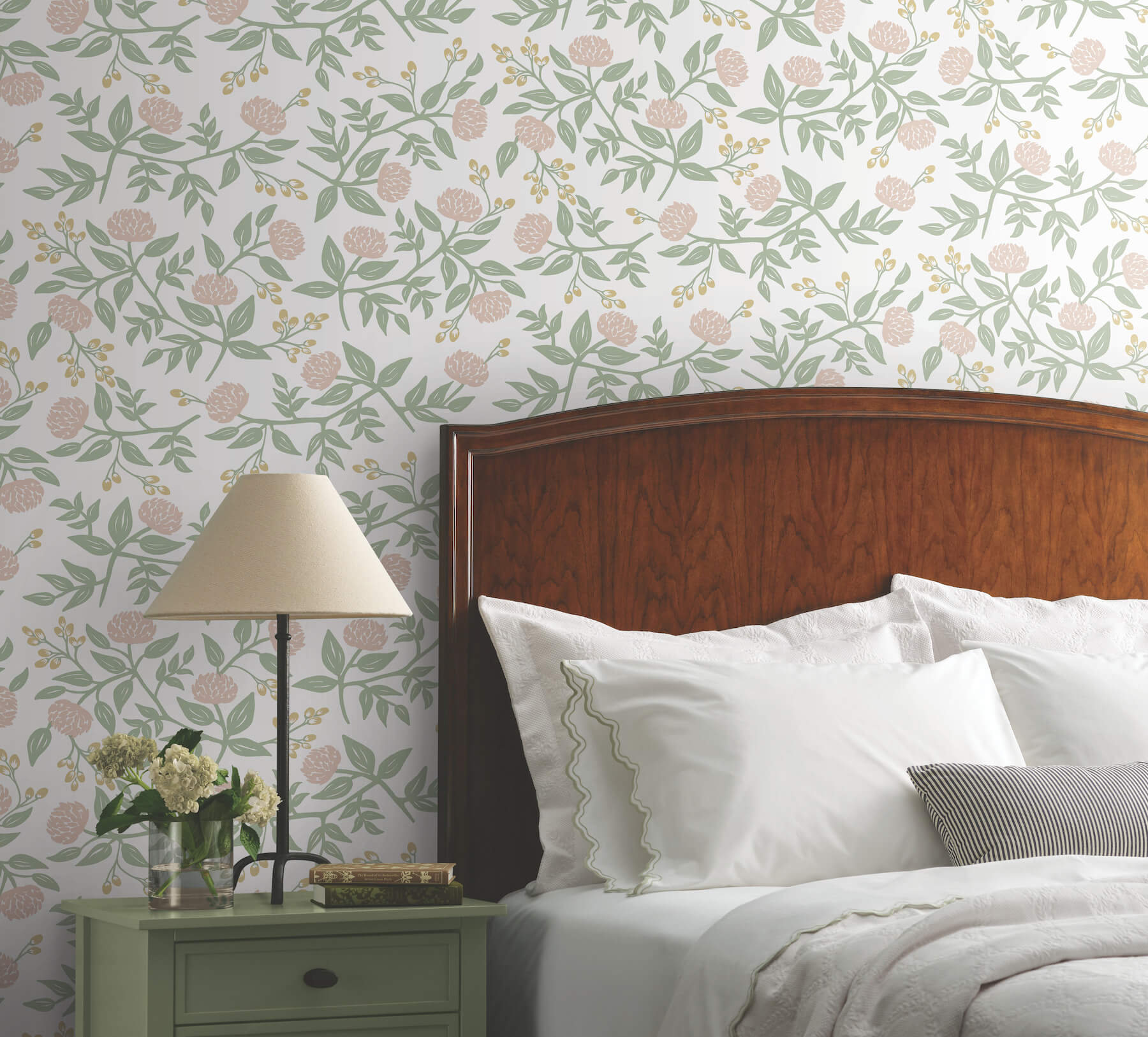 Peonies Blush Floral Premium Peel  Stick Wallpaper