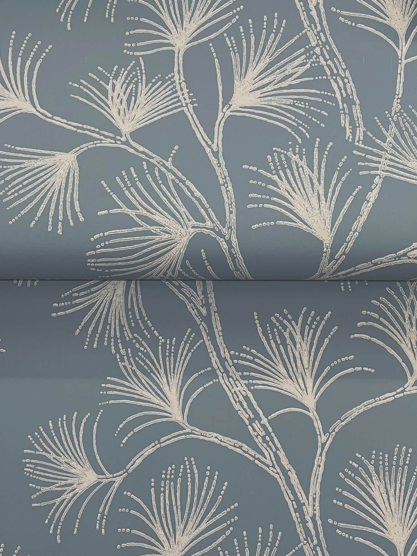 Kismine Slate Botanical Trail Wallpaper