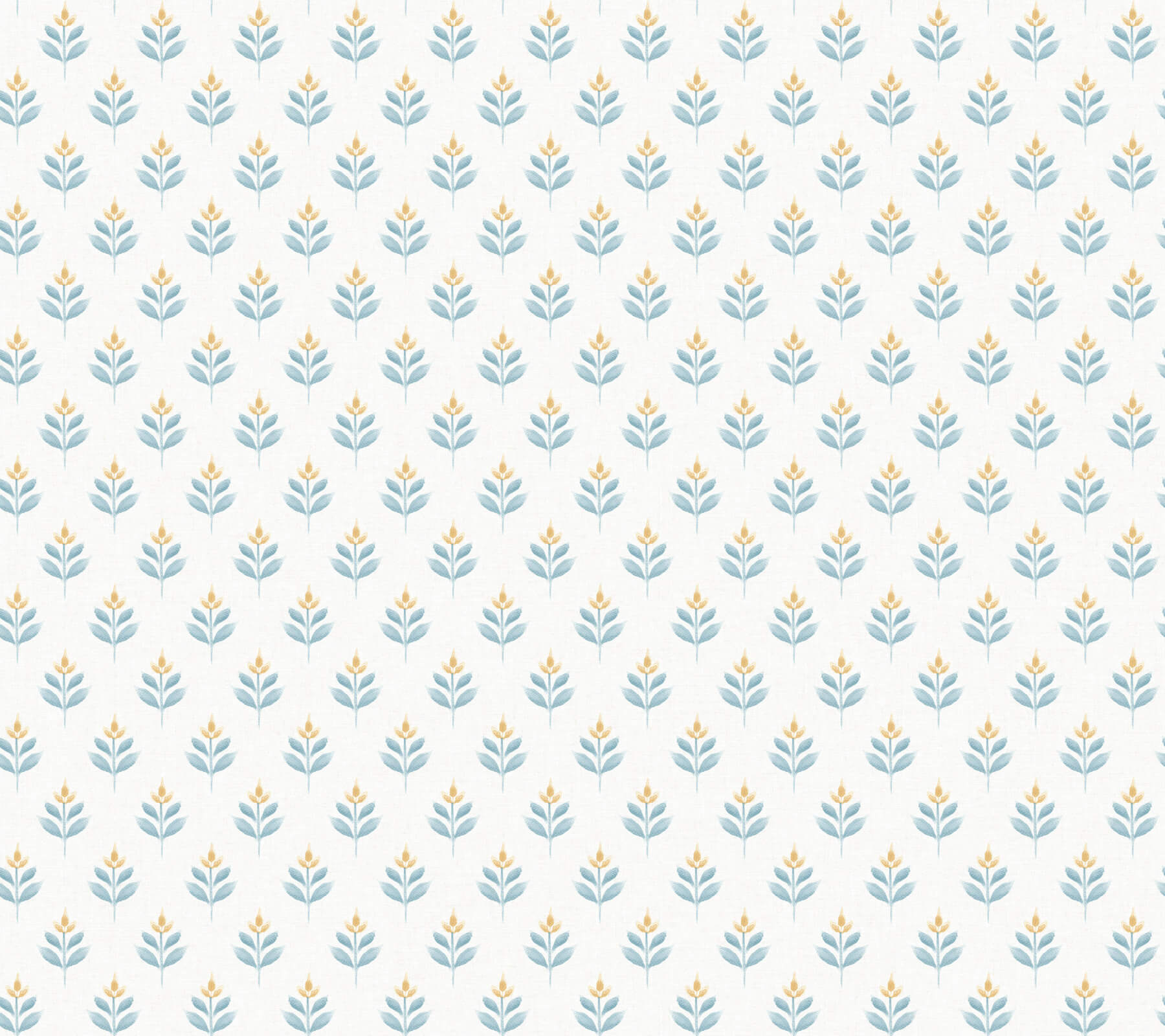 Serene Villa Teal Floral Stamp Wallpaper