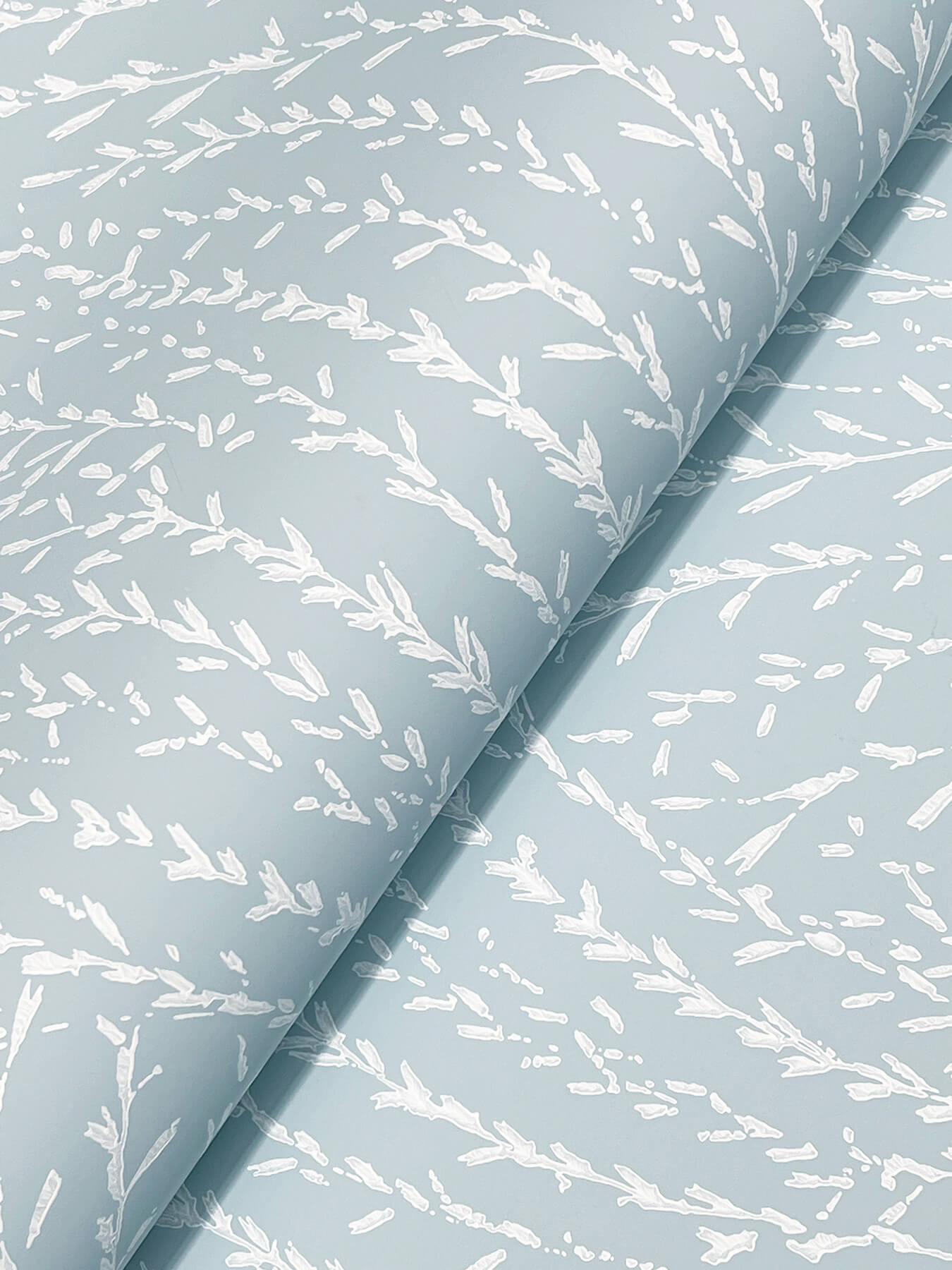 Willow Song Sky Blue Botanical Wallpaper