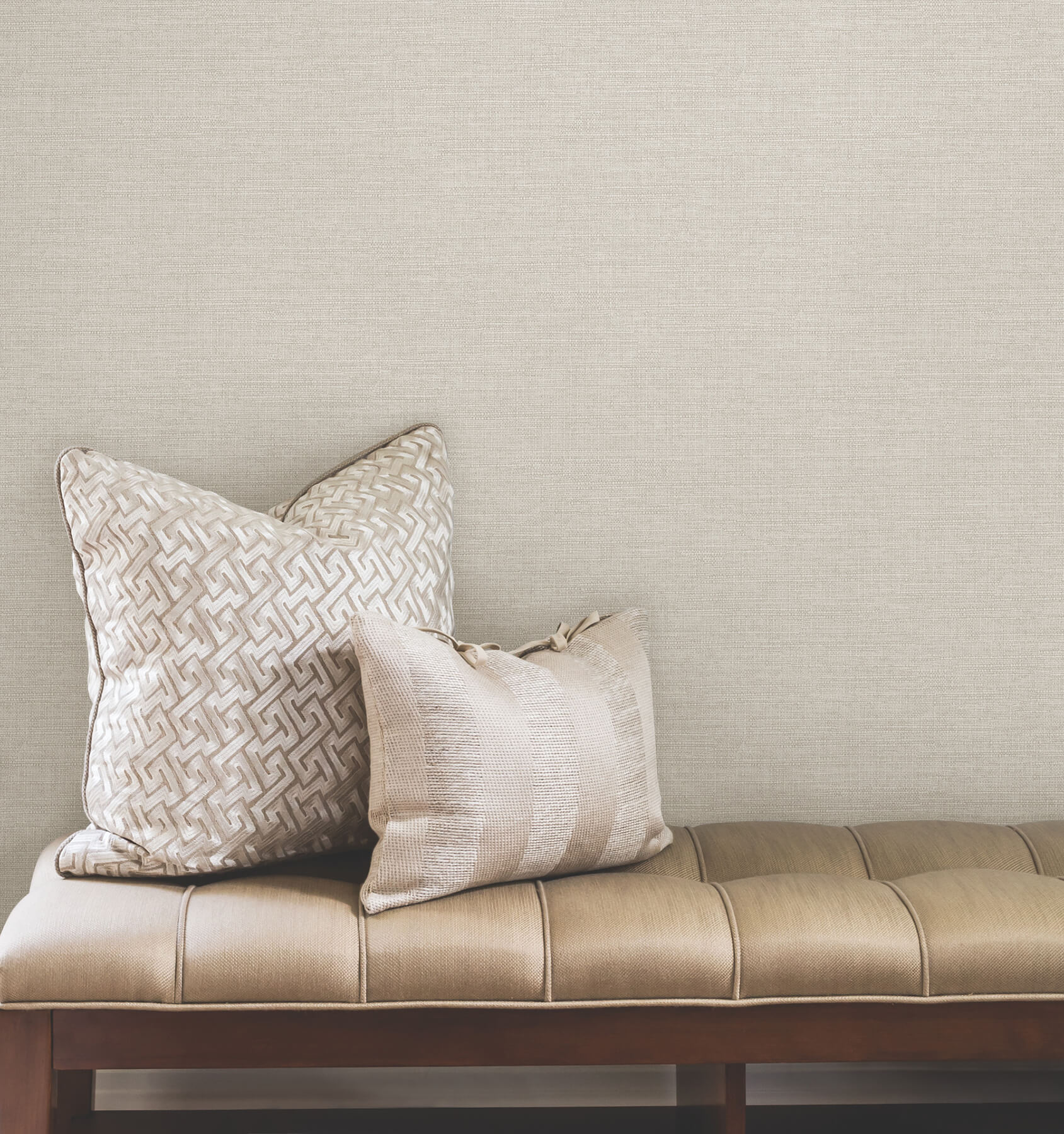 Terrene Dove Faux Linen Wallpaper