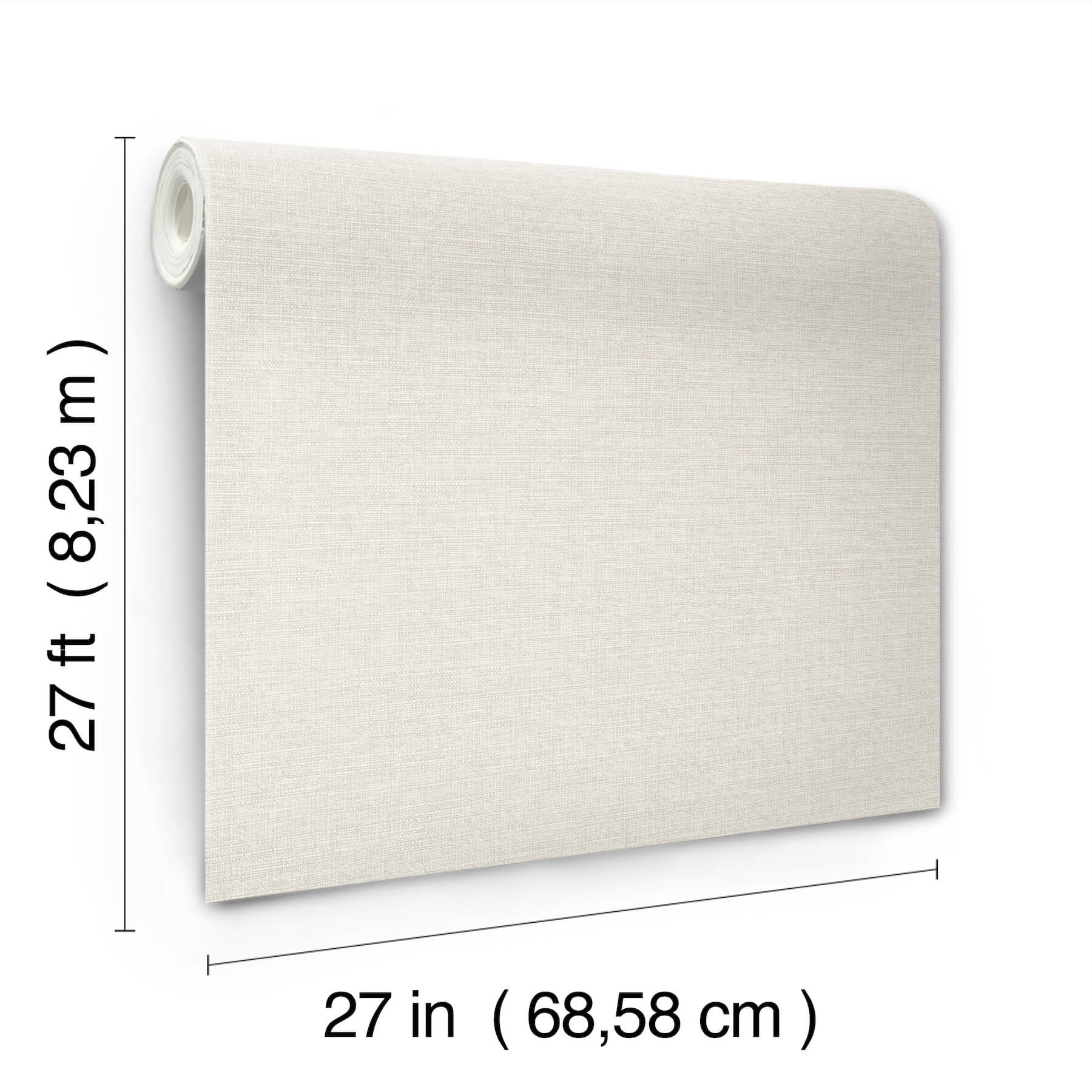 Terrene Dove Faux Linen Wallpaper