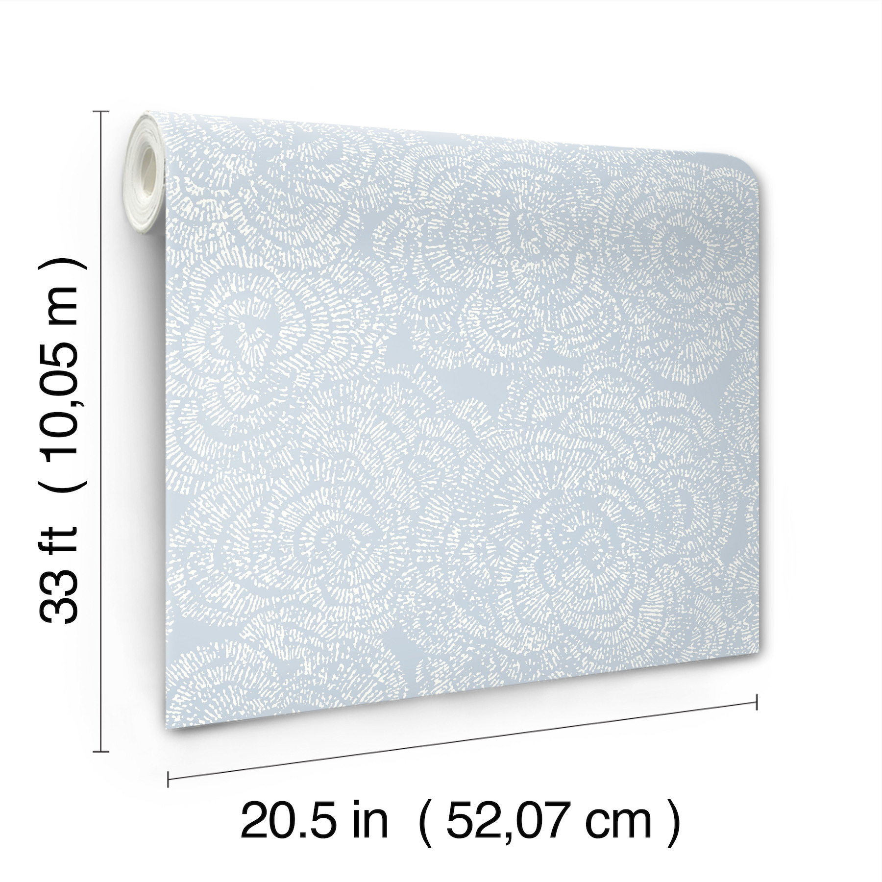 Ambroise Light Blue Abstract Floral Wallpaper