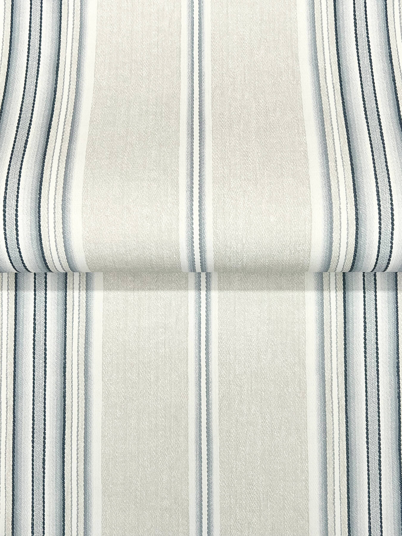 Calvados Blue Linen Stripe Wallpaper