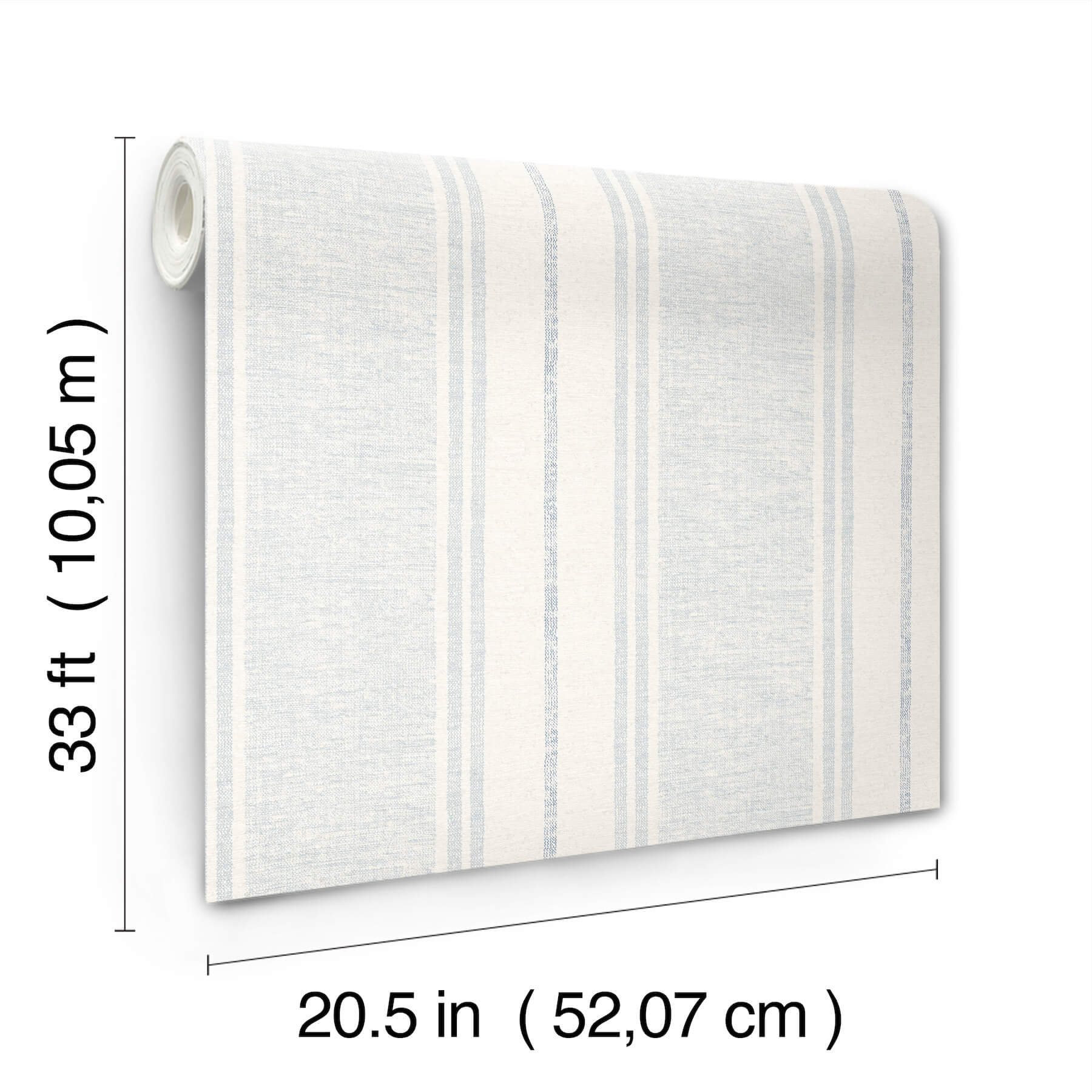 Maddox Sky Blue Flannel Stripe Wallpaper