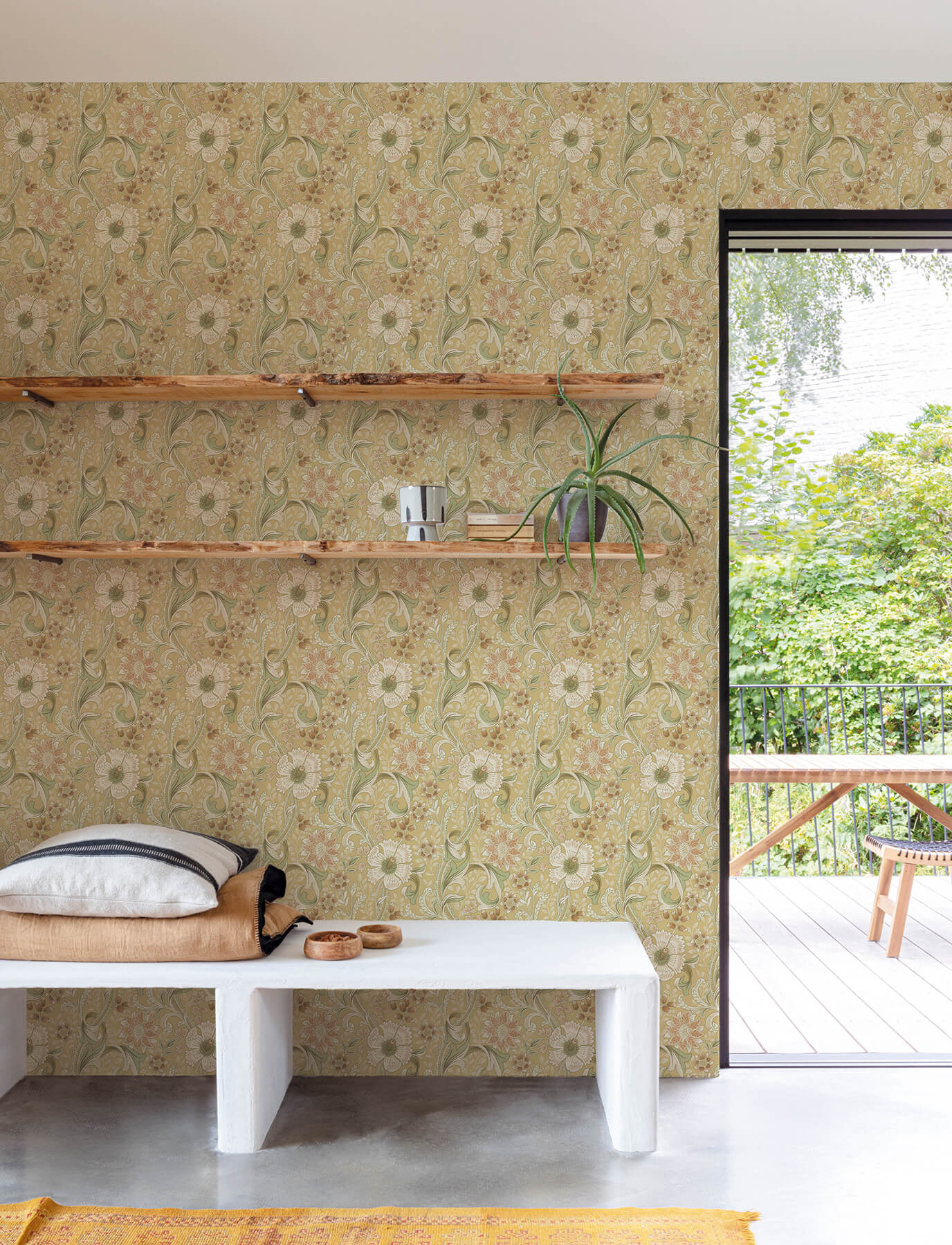 Liora Butter Floral Trail Wallpaper