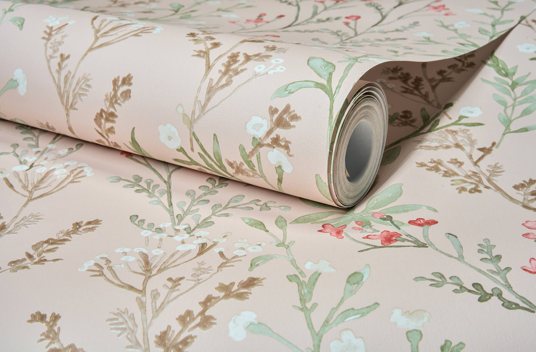 Laverne Blush Wildflowers Wallpaper