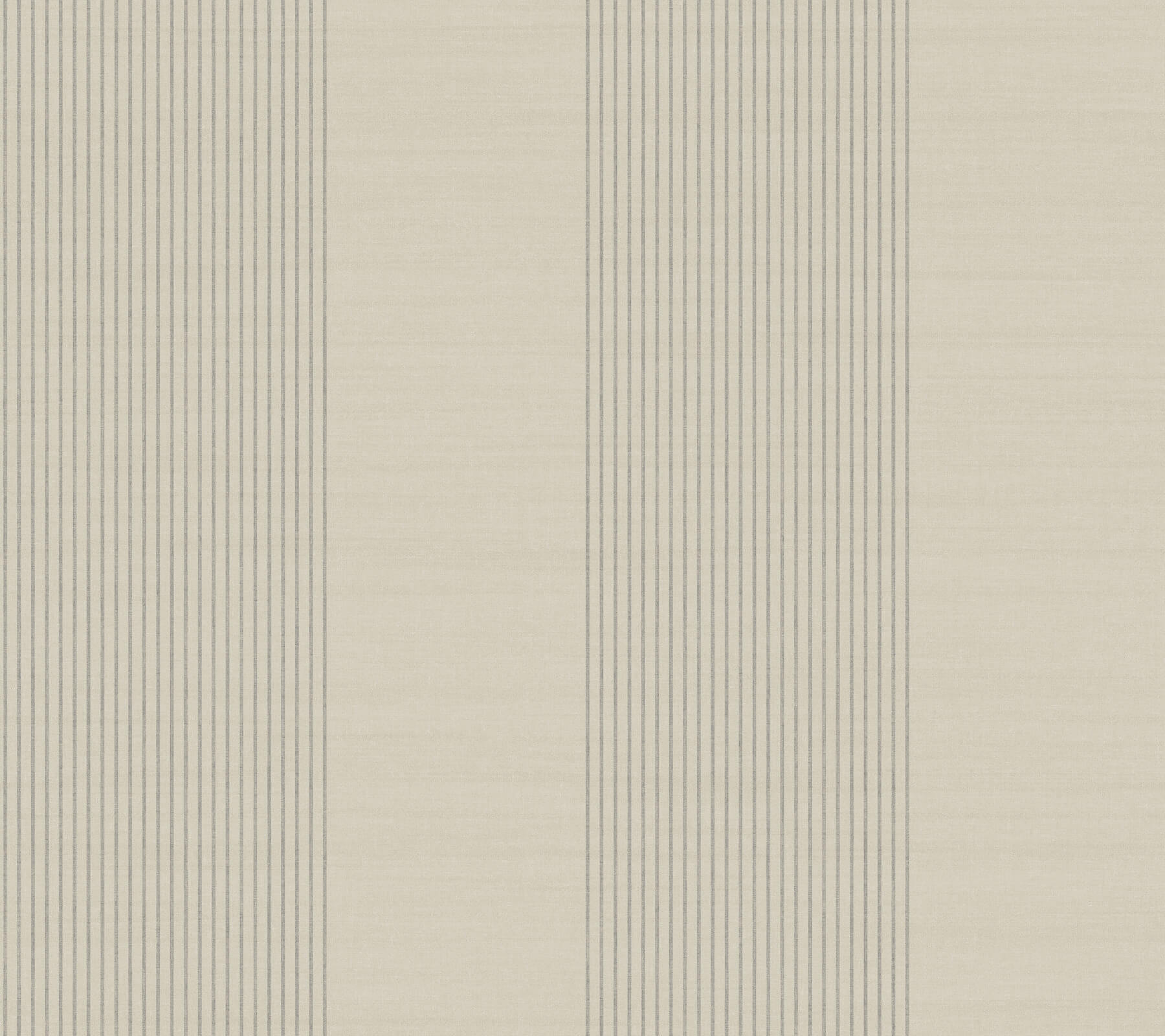 Archer Stripe Taupe Faux Linen Wallpaper