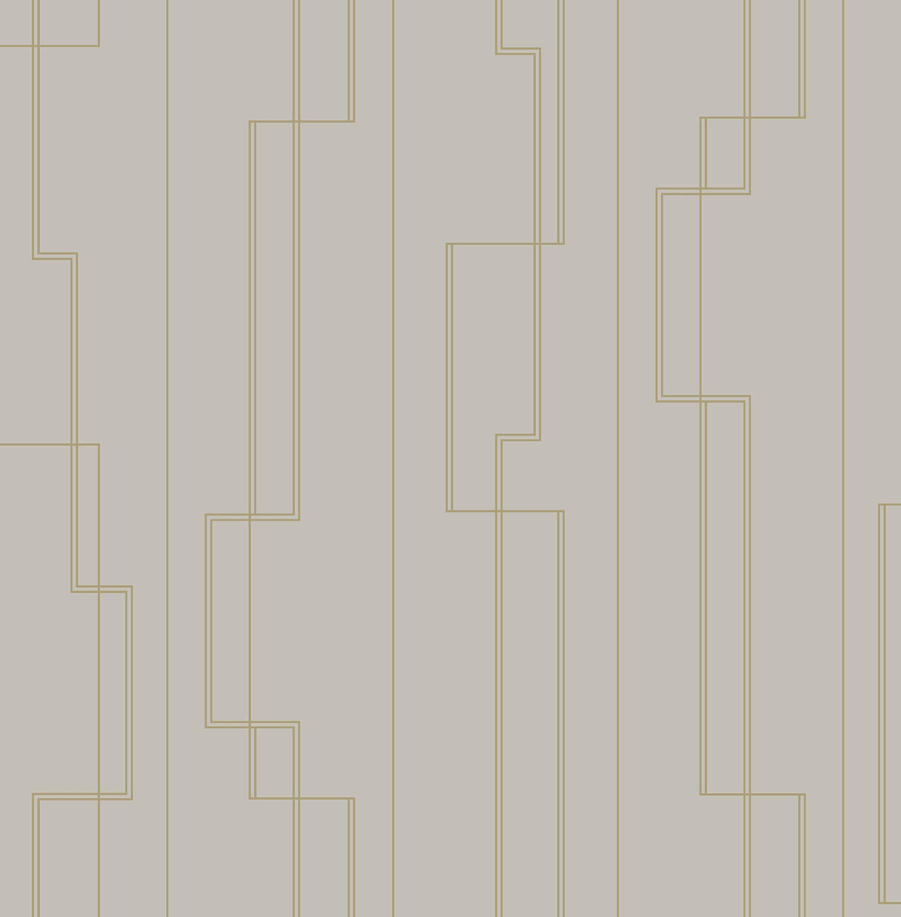 Anson Taupe Deco Detailing Wallpaper