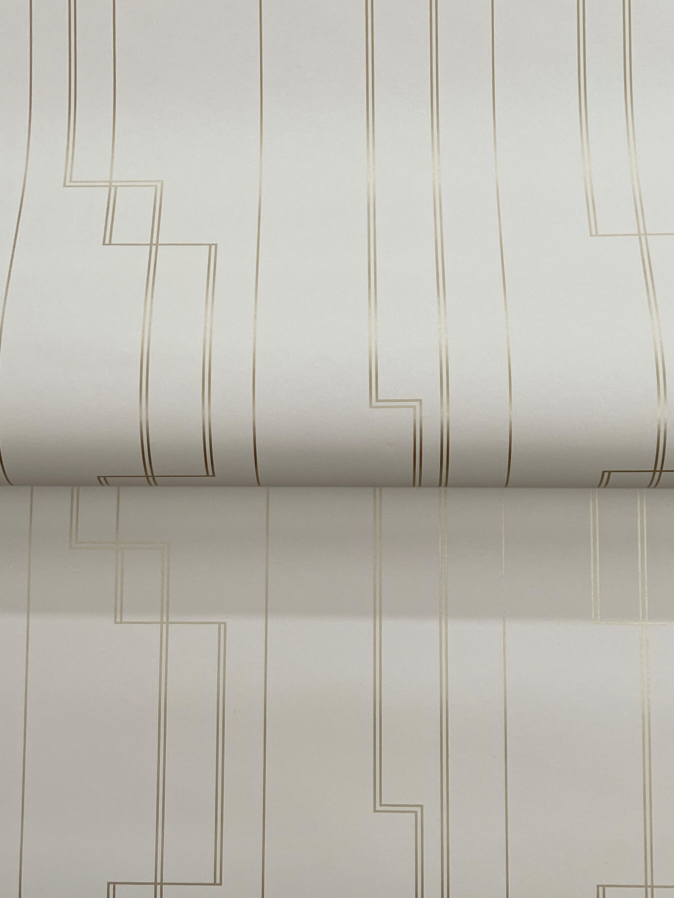 Anson Taupe Deco Detailing Wallpaper