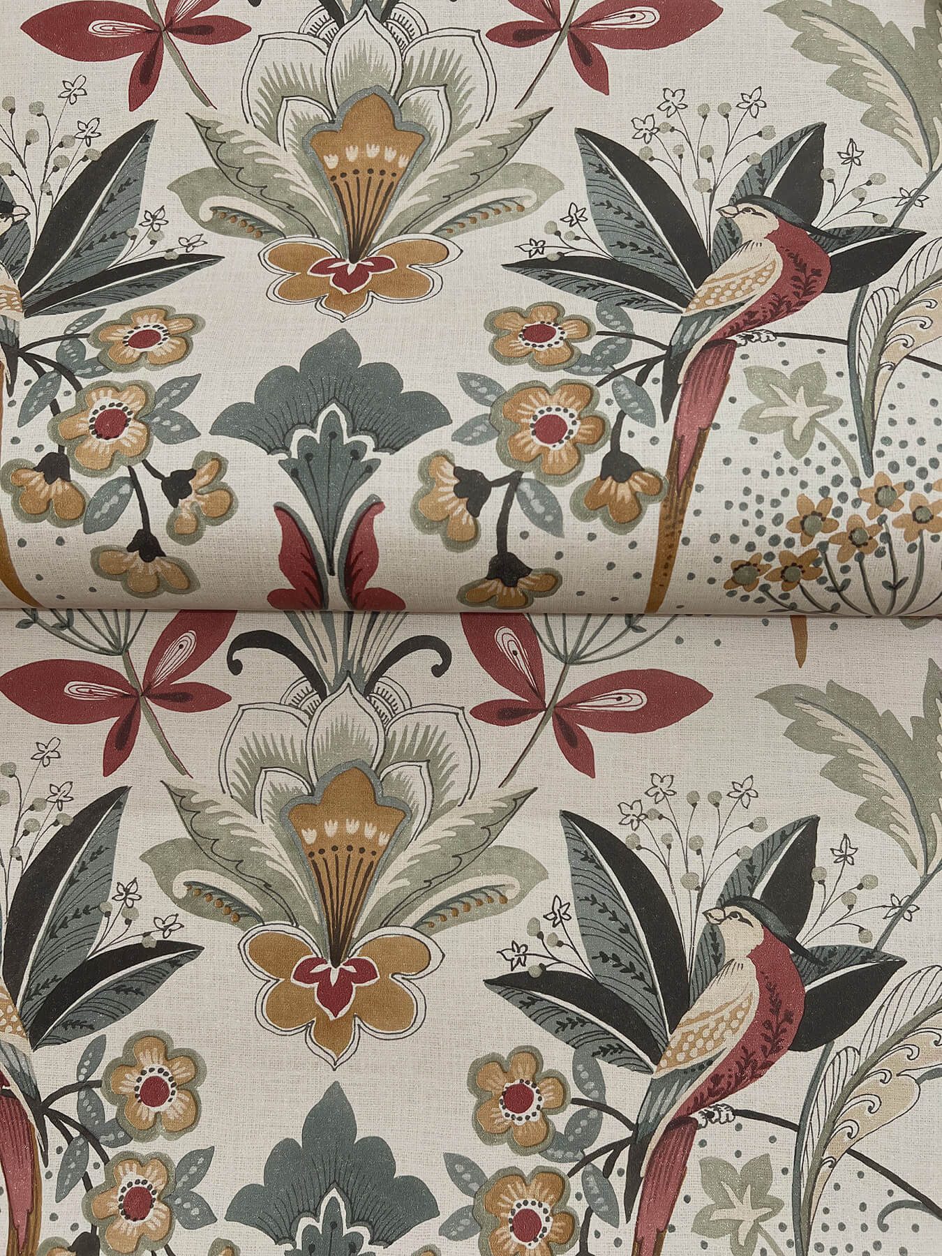 Bernadette Merlot Garden Wilderness Wallpaper