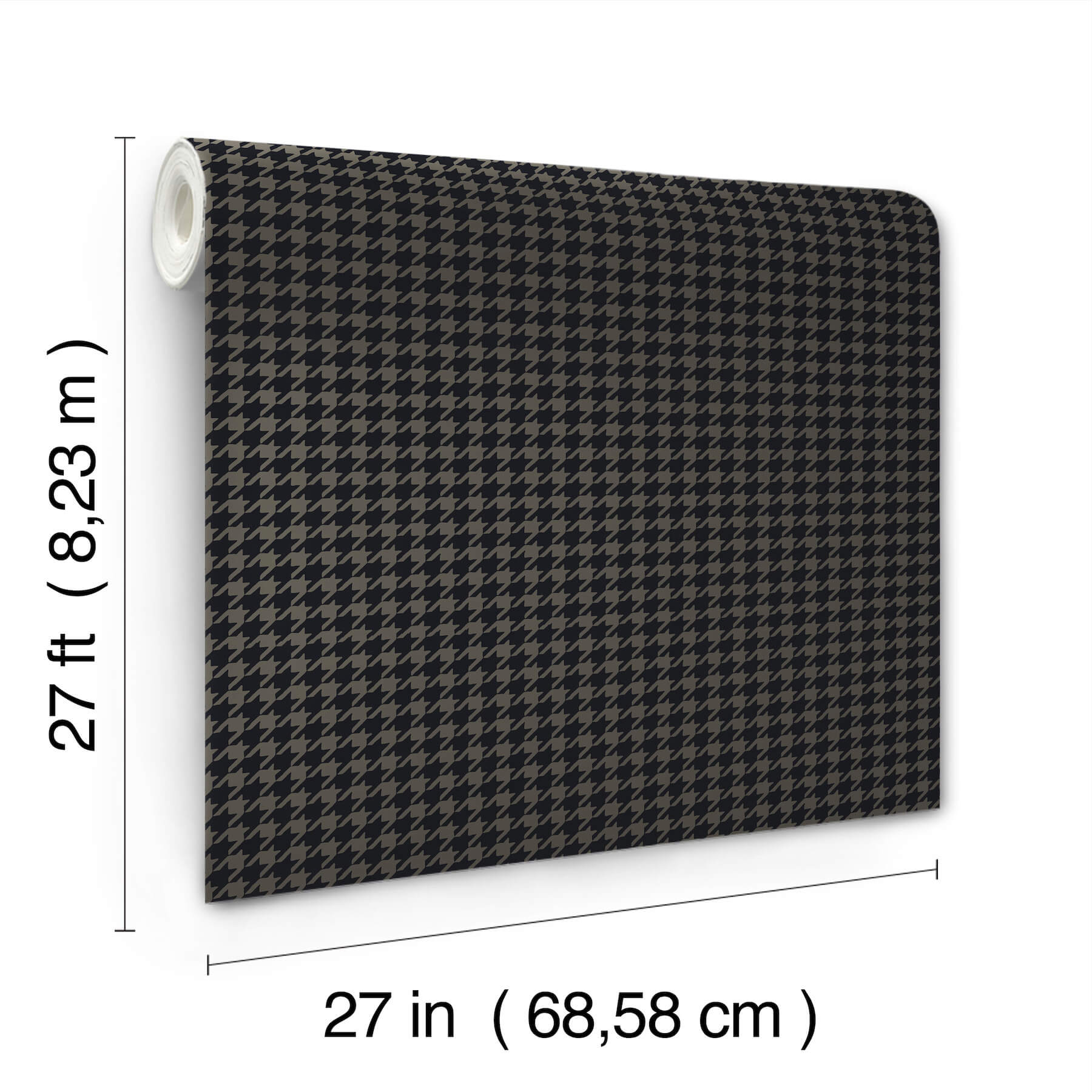 Watson Black Houndstooth Wallpaper