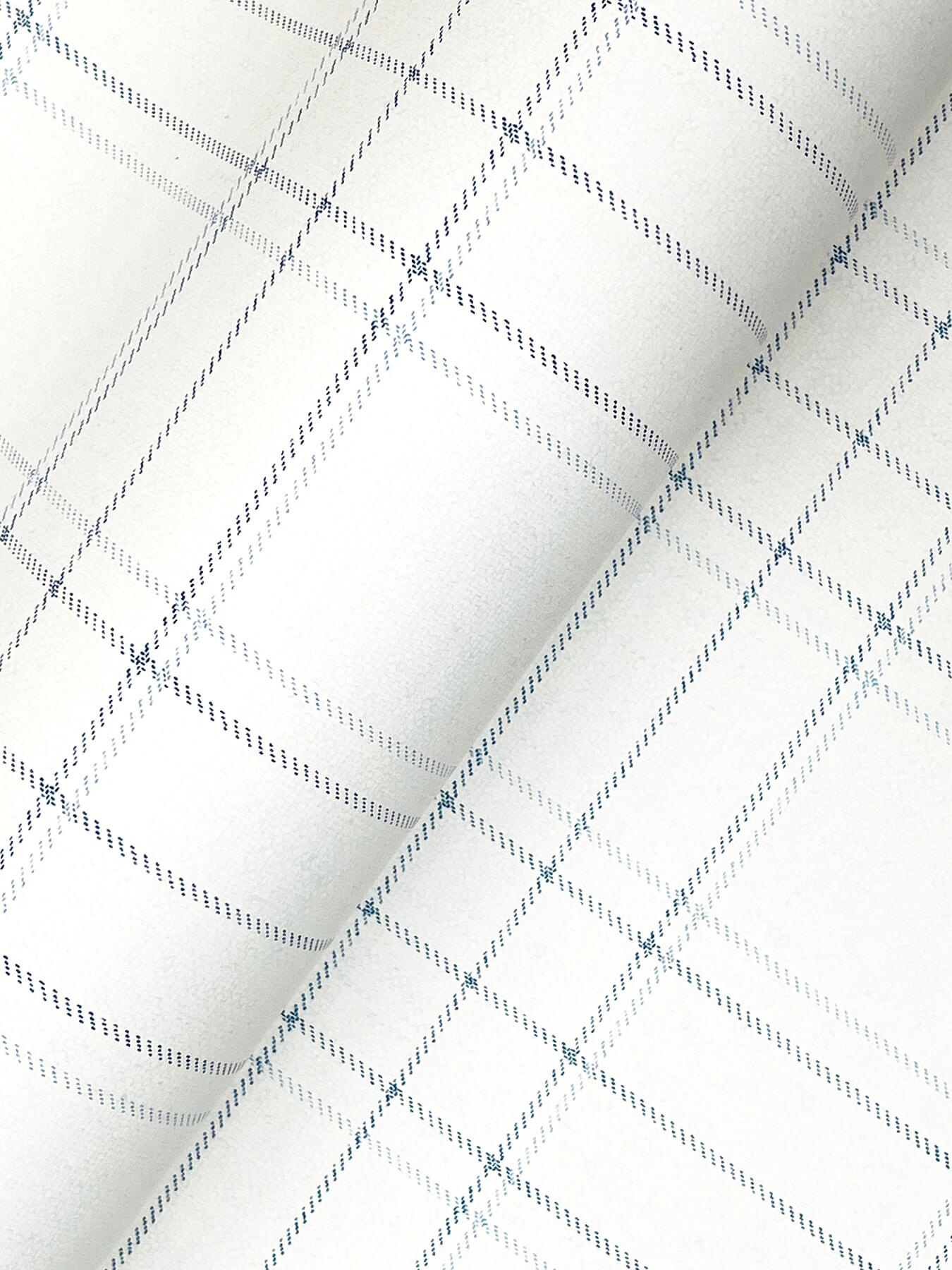 Fox Hollow White Dashed Plaid Wallpaper
