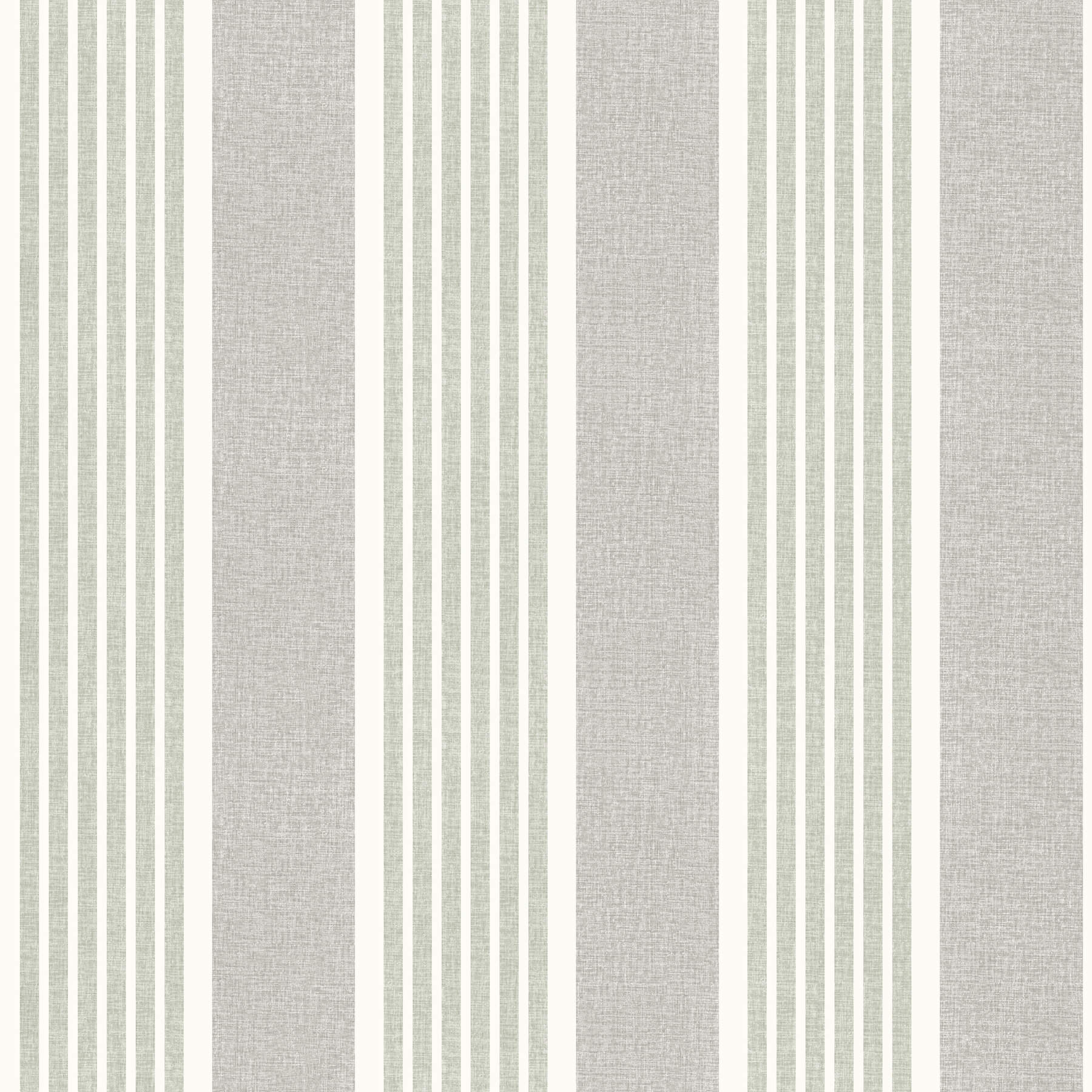 Bingley Green Embellished Stripe Wallpaper