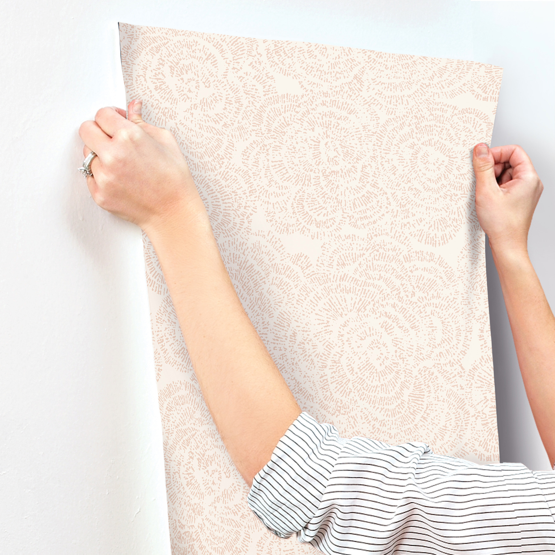 Ambroise Light Pink Abstract Floral Wallpaper