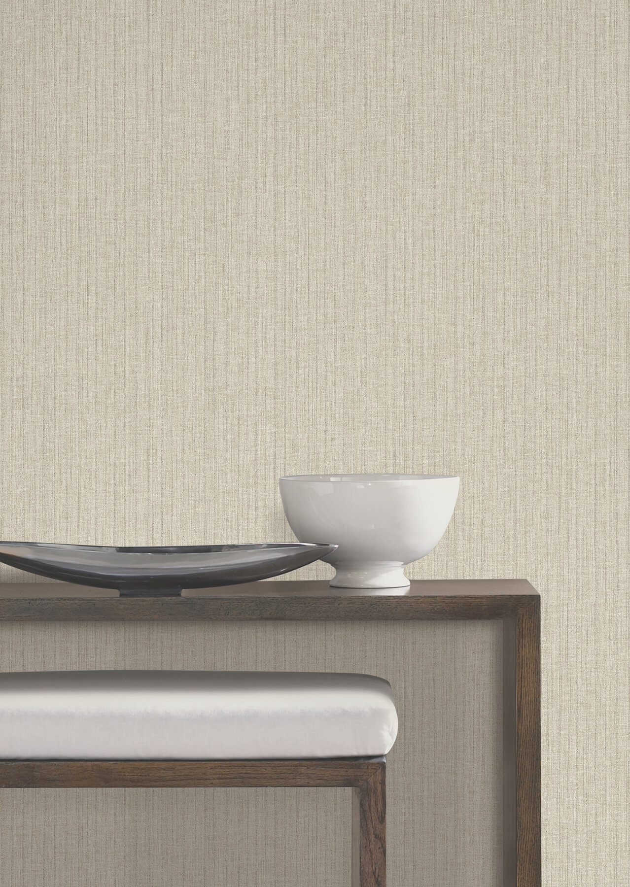 Silk Spun Khaki Tactile Stripe Wallpaper