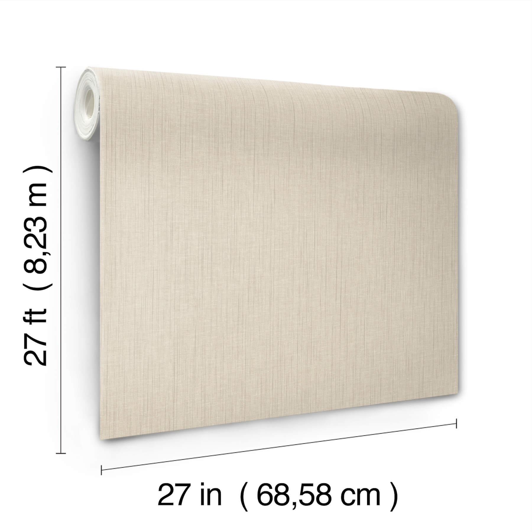 Silk Spun Khaki Tactile Stripe Wallpaper