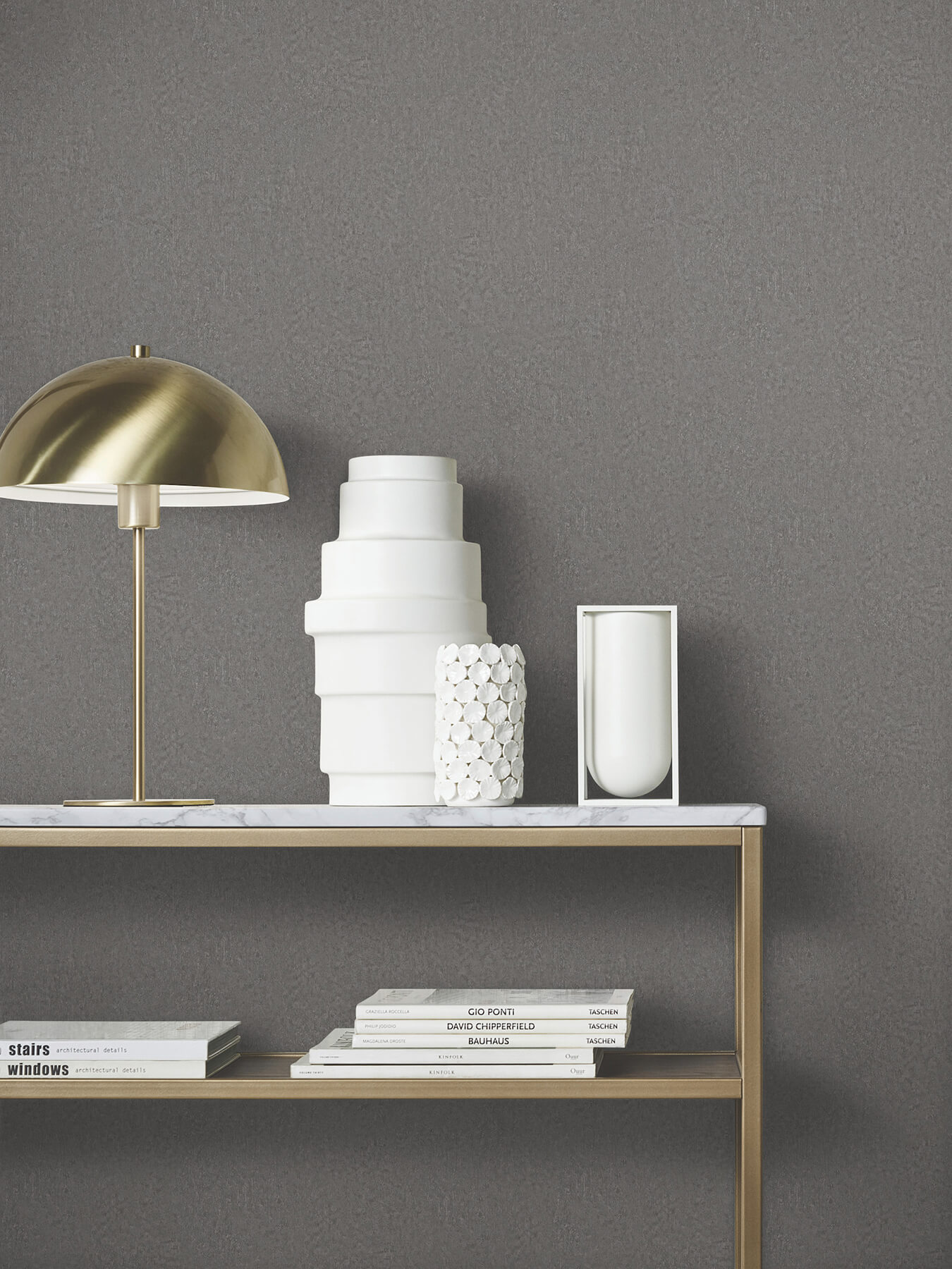 Jemma Dark Grey Distressed Wallpaper