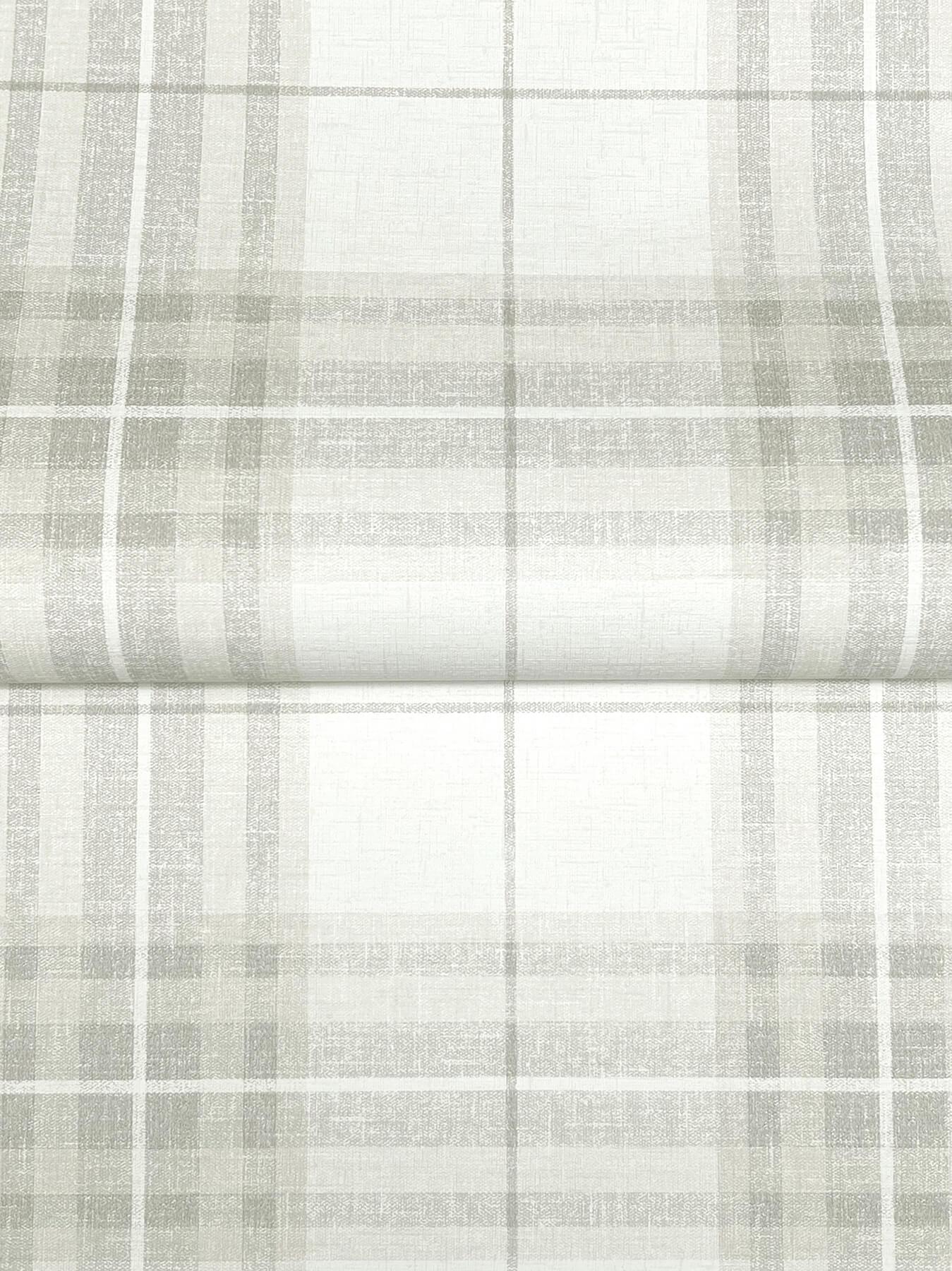 Cabin Check Grey Plaid Wallpaper