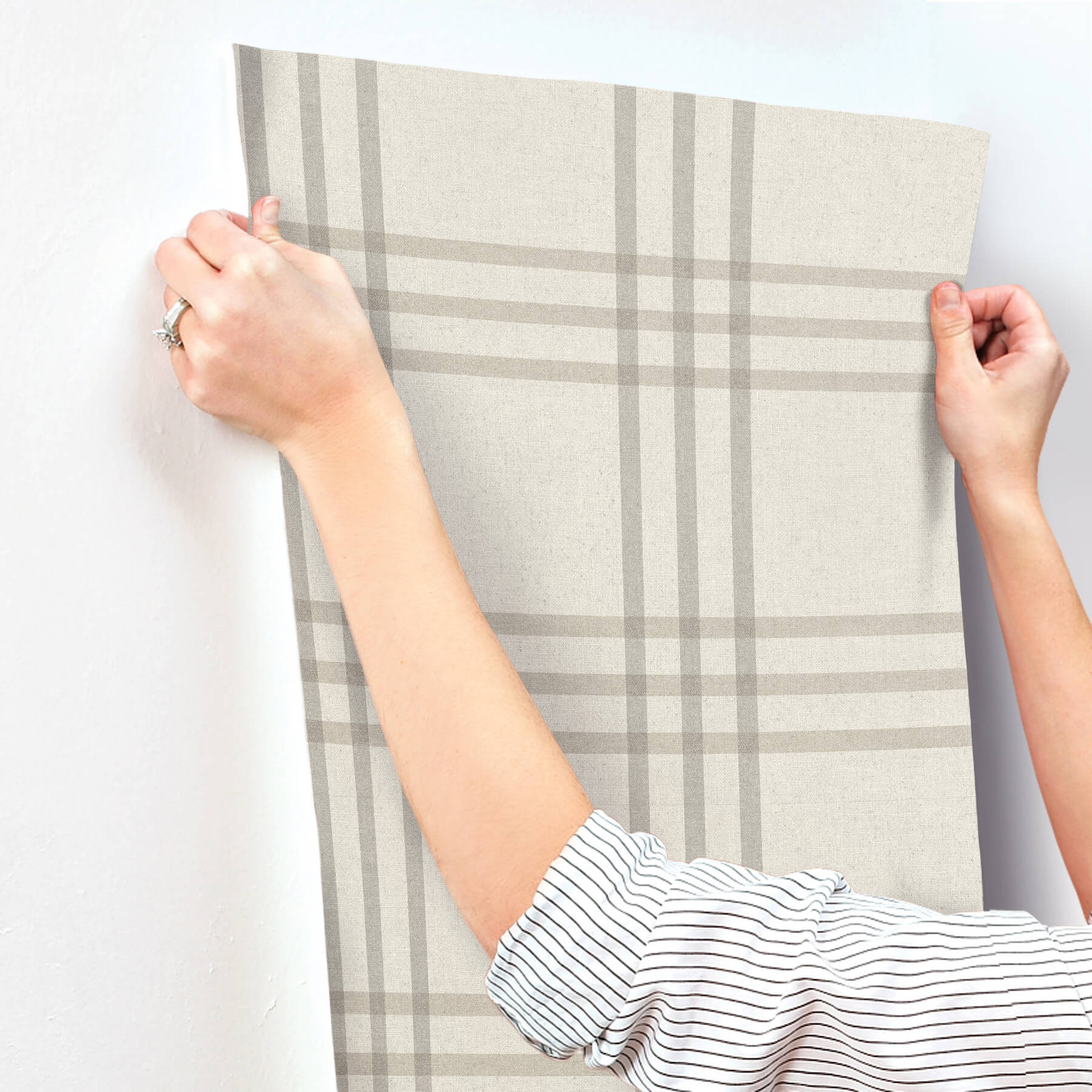 Fletcher Grey Plaid Wallpaper