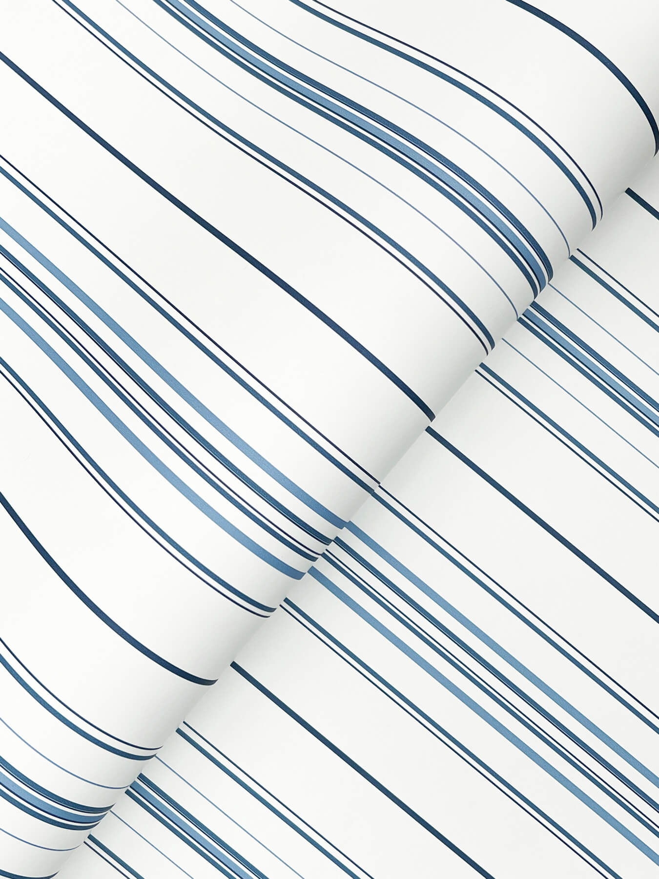 Lascelle Blue Modern Pinstripe Wallpaper