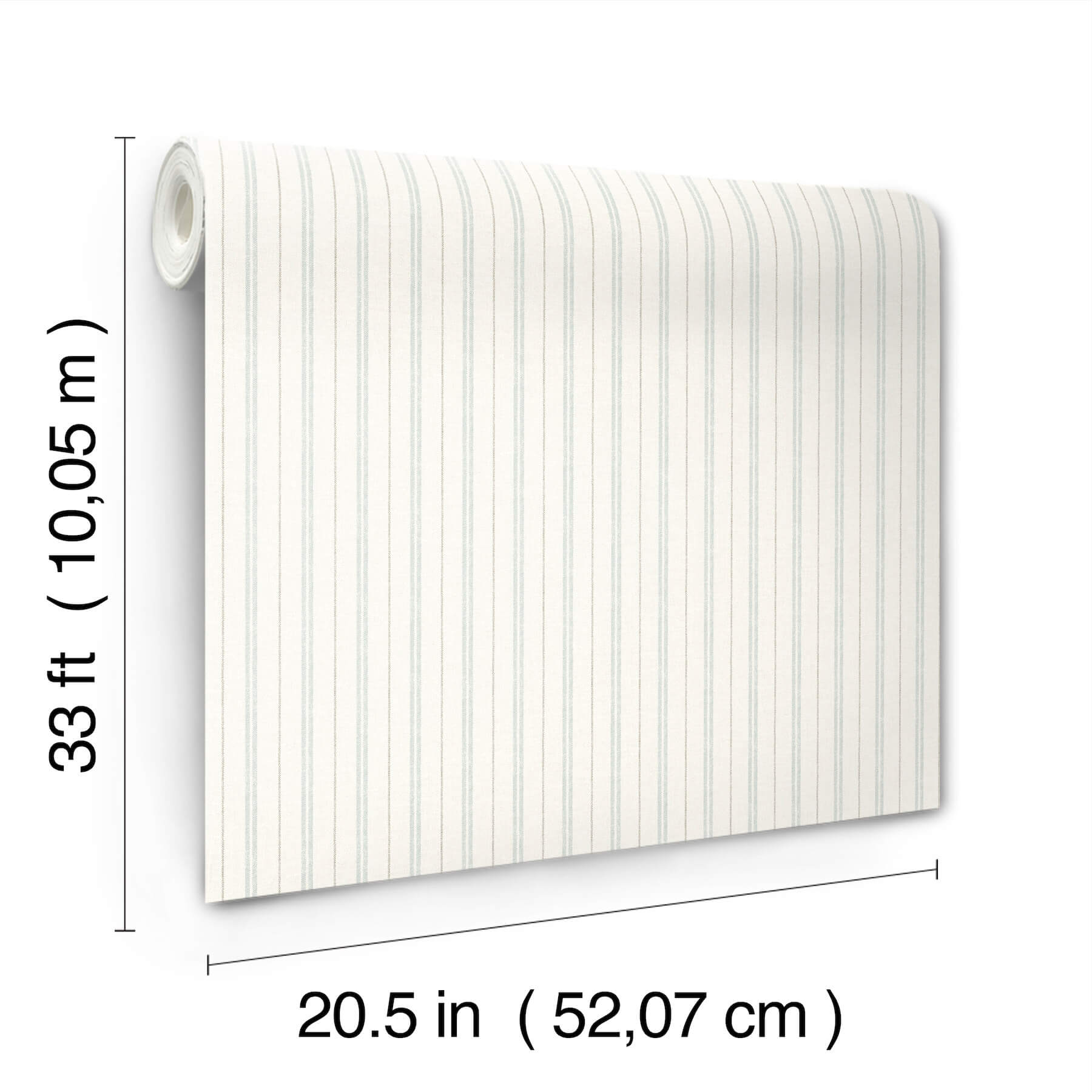 Harville Aqua Double Stripe Wallpaper