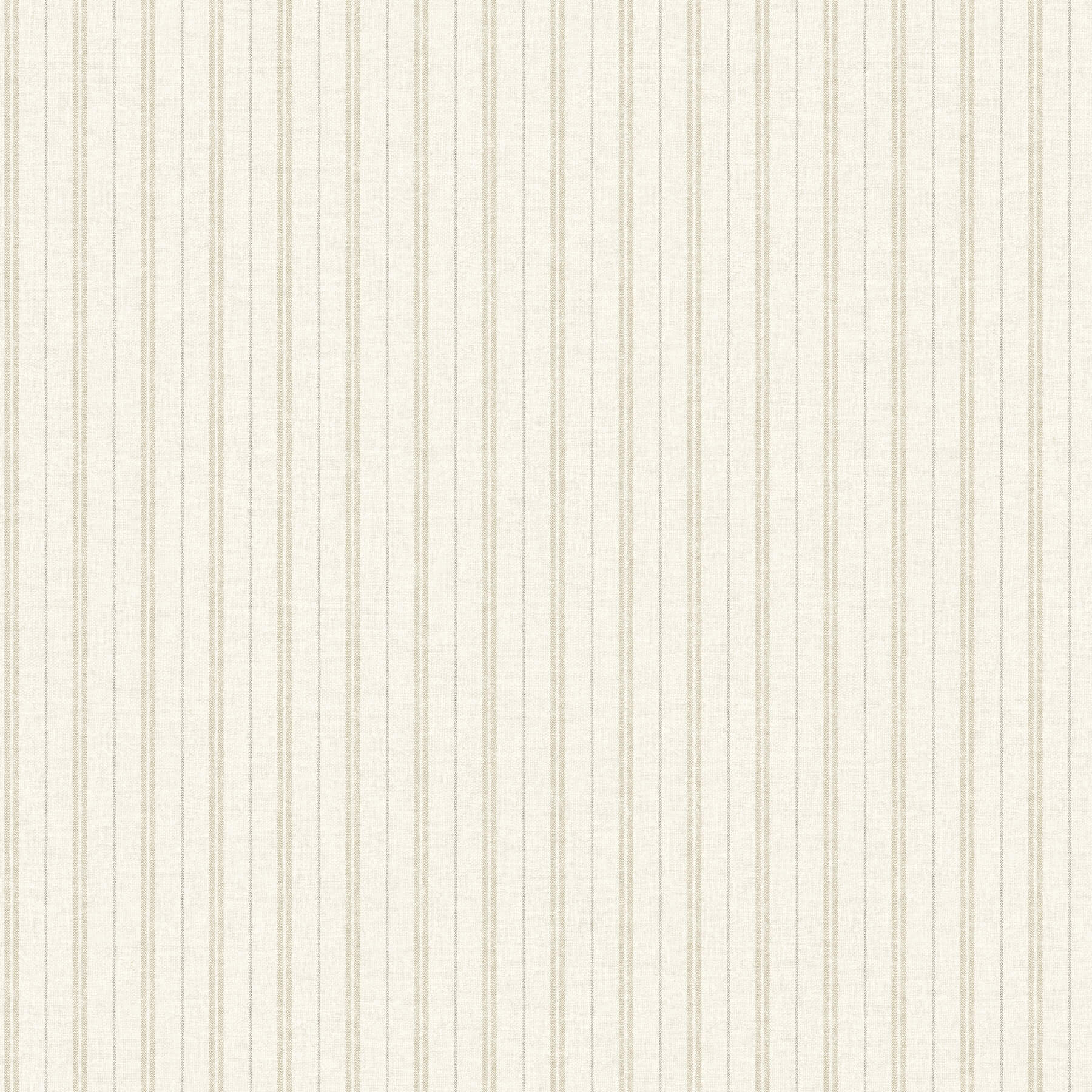 Harville Beige Double Stripe Wallpaper