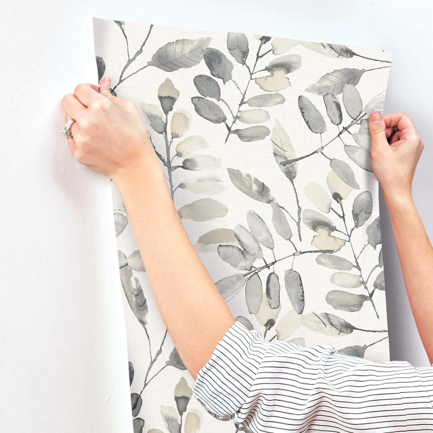 Pinnate Charcoal Leaves Wallpaper